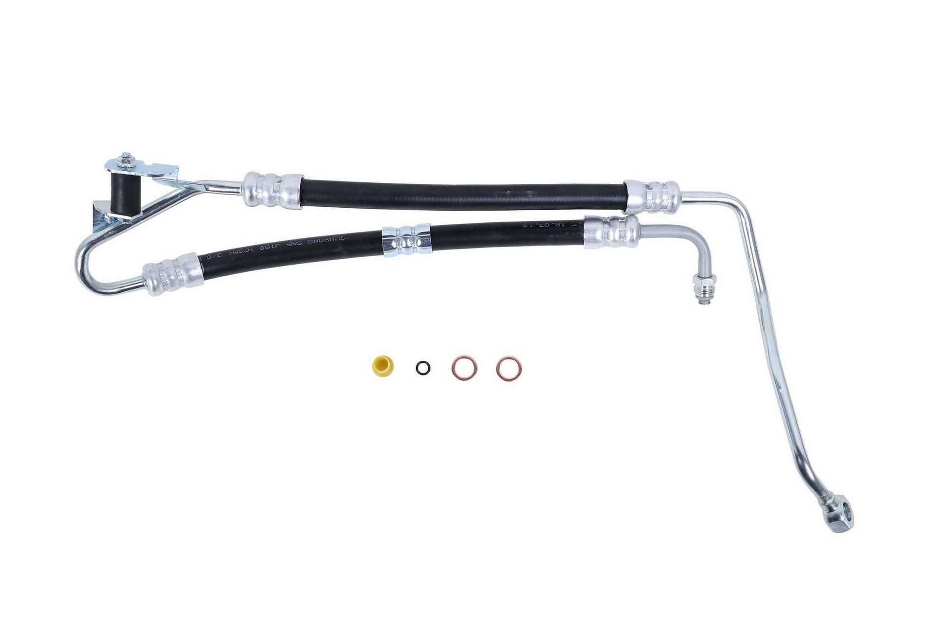 Front View of Power Steering Pressure Line Hose Assembly SUNSONG 3404187