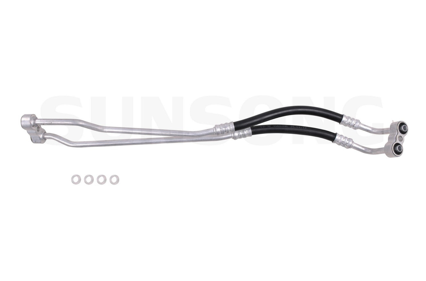 Angle View of Engine Oil Cooler Hose Assembly SUNSONG 5801013