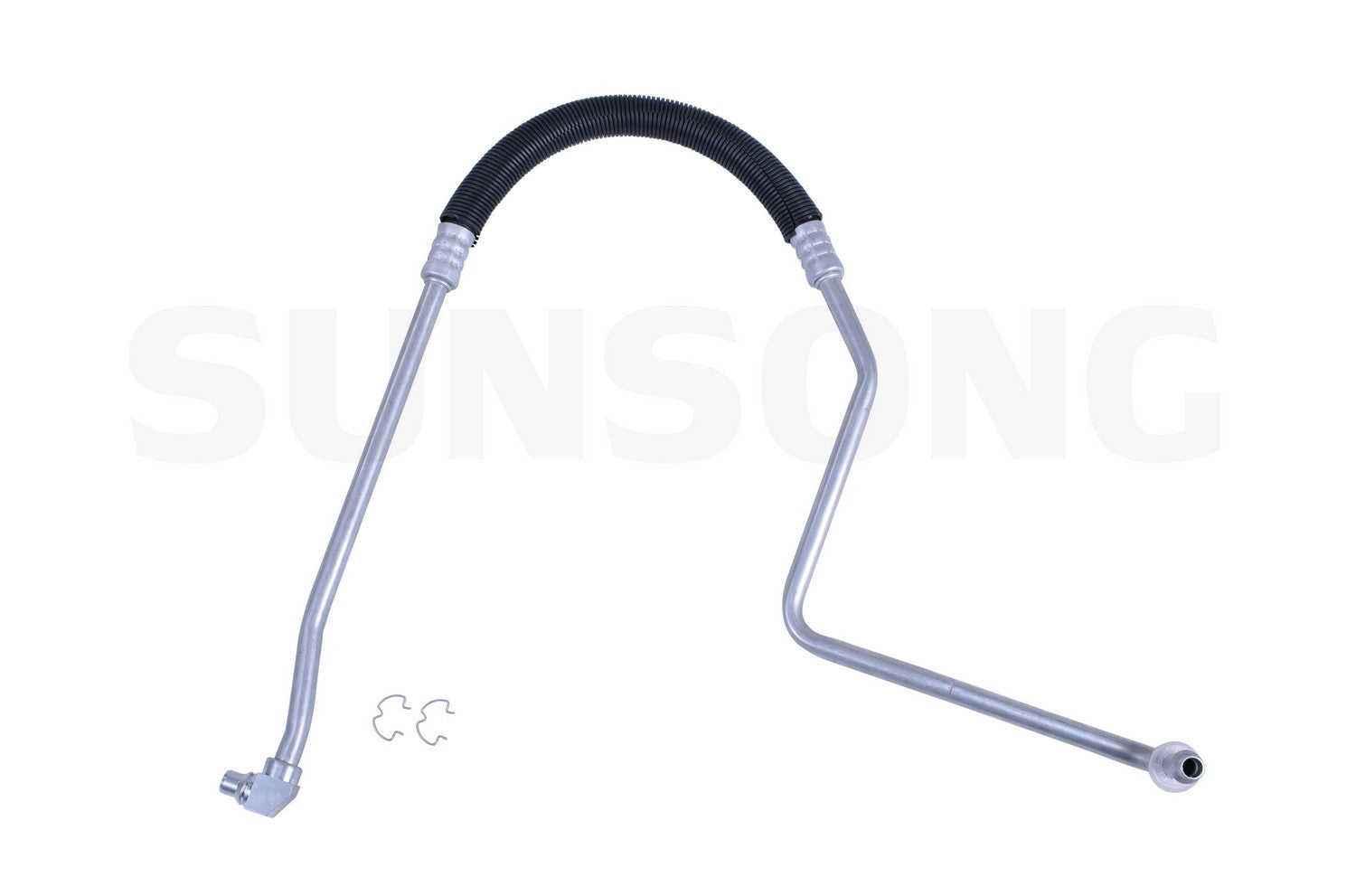 Angle View of Rear Automatic Transmission Oil Cooler Hose Assembly SUNSONG 5801242