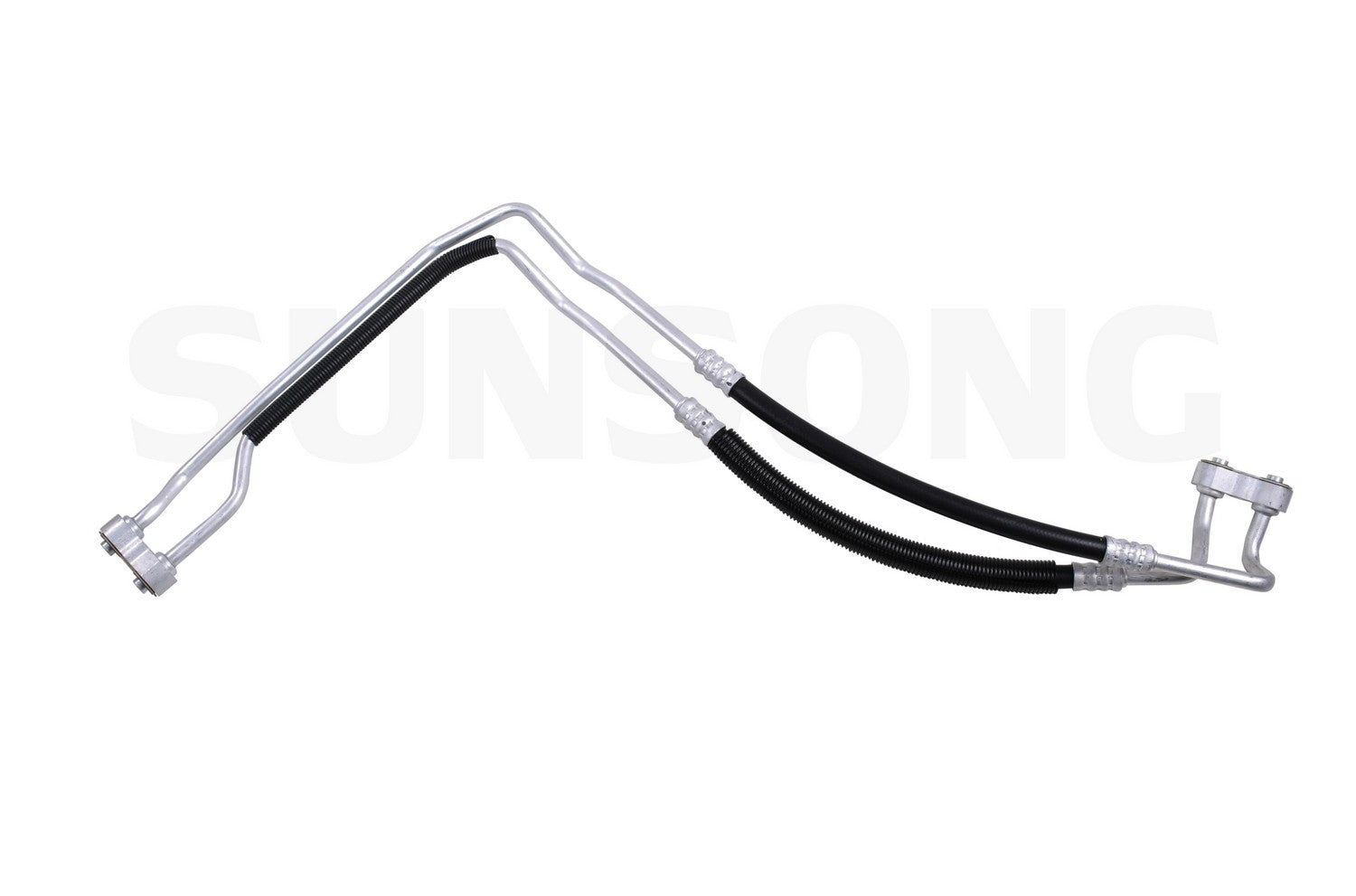 Angle View of Engine Oil Cooler Hose Assembly SUNSONG 5801246