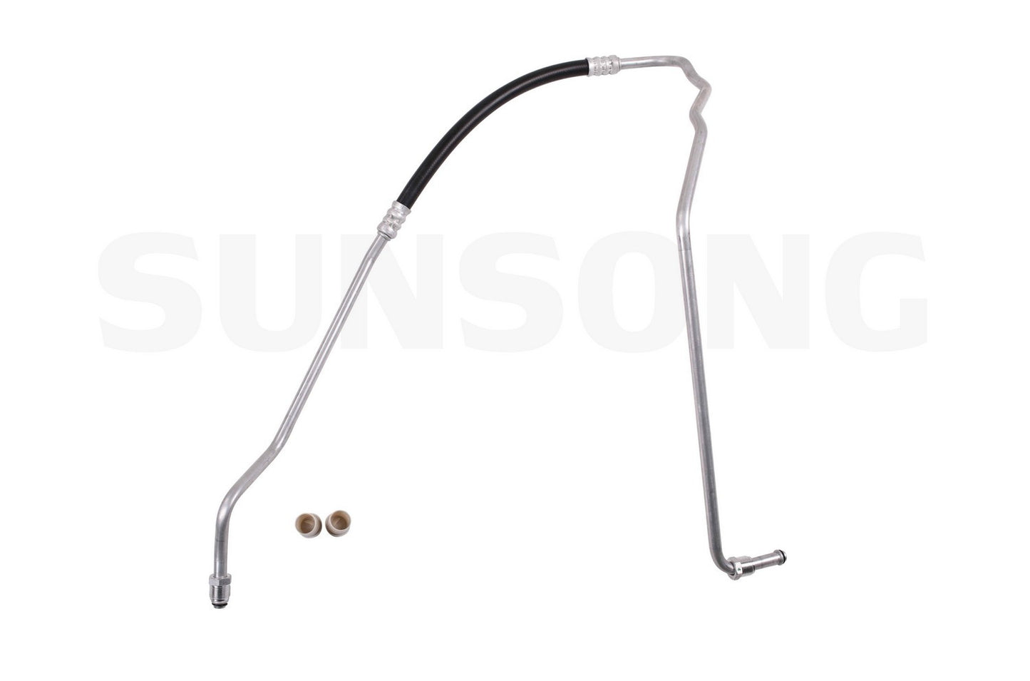 Angle View of Upper Engine Oil Cooler Hose Assembly SUNSONG 5801253