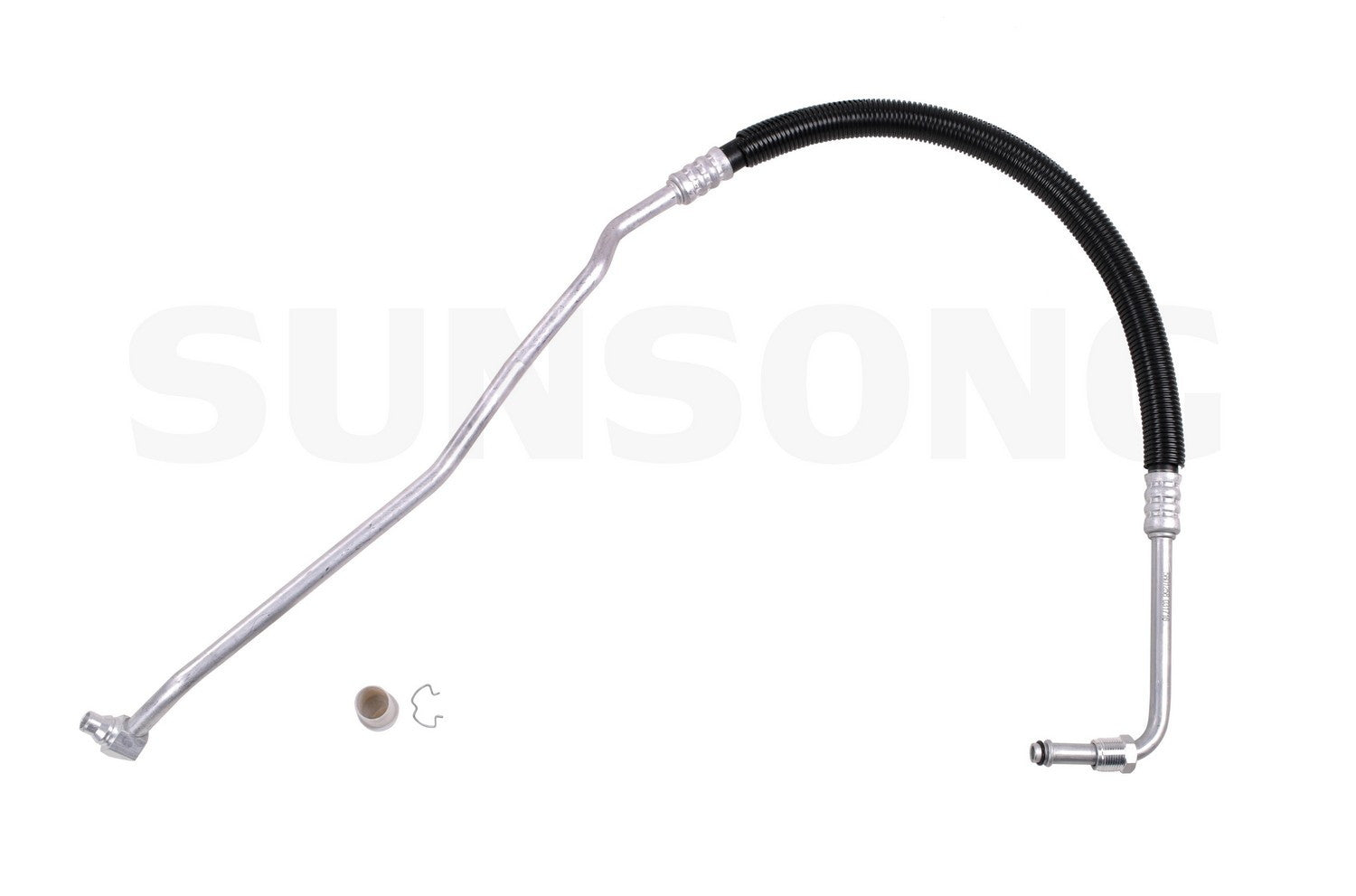 Angle View of Engine Oil Cooler Hose Assembly SUNSONG 5801258