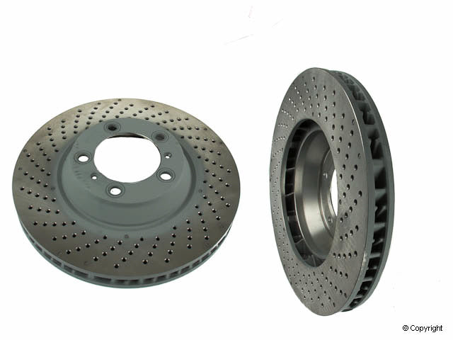 Front View of Front Left Disc Brake Rotor SEBRO 205855C