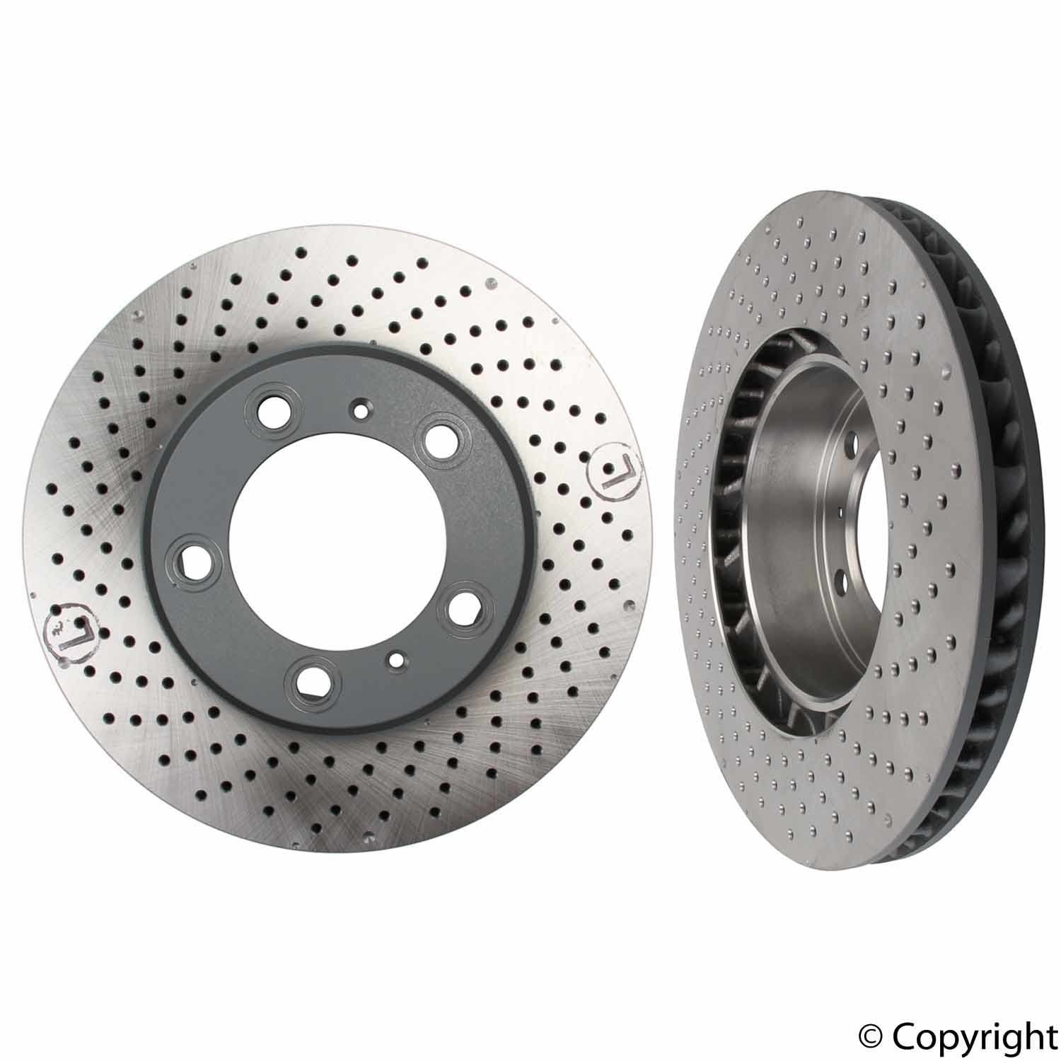 Front View of Front Left Disc Brake Rotor SEBRO 205871C