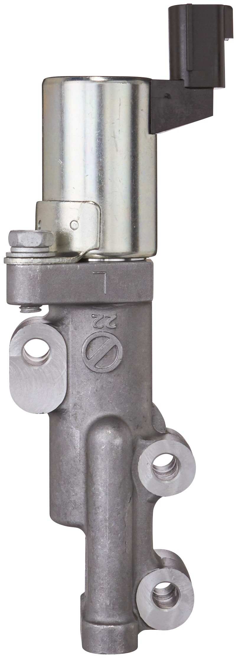 Side View of Left Engine Variable Valve Timing (VVT) Solenoid SPECTRA VTS1028