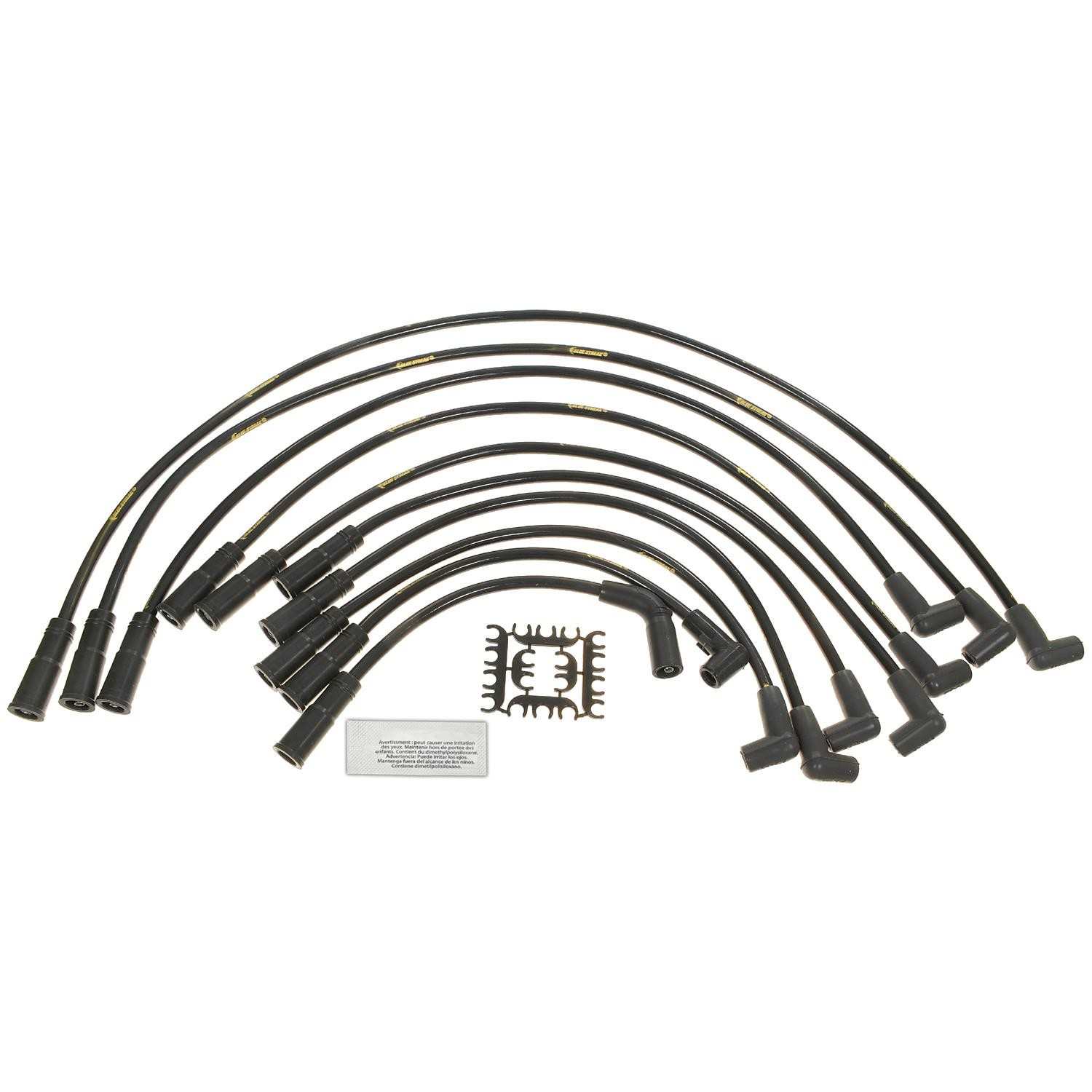 Front View of Spark Plug Wire Set STANDARD 10033