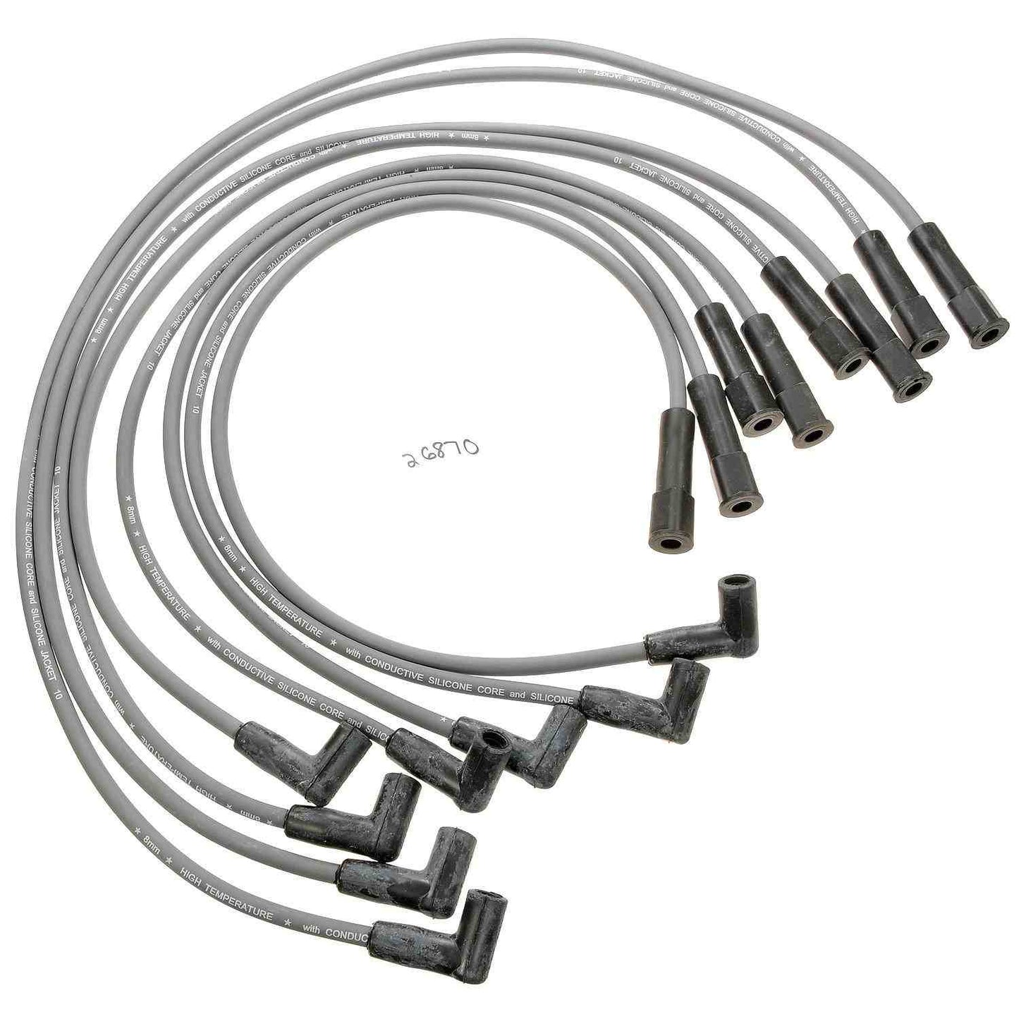 Front View of Spark Plug Wire Set STANDARD 26870