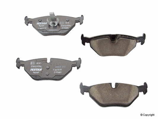 Front View of Rear Disc Brake Pad Set TEXTAR 2193481