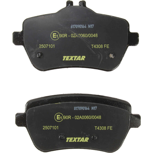 Top View of Rear Disc Brake Pad Set TEXTAR 2507101