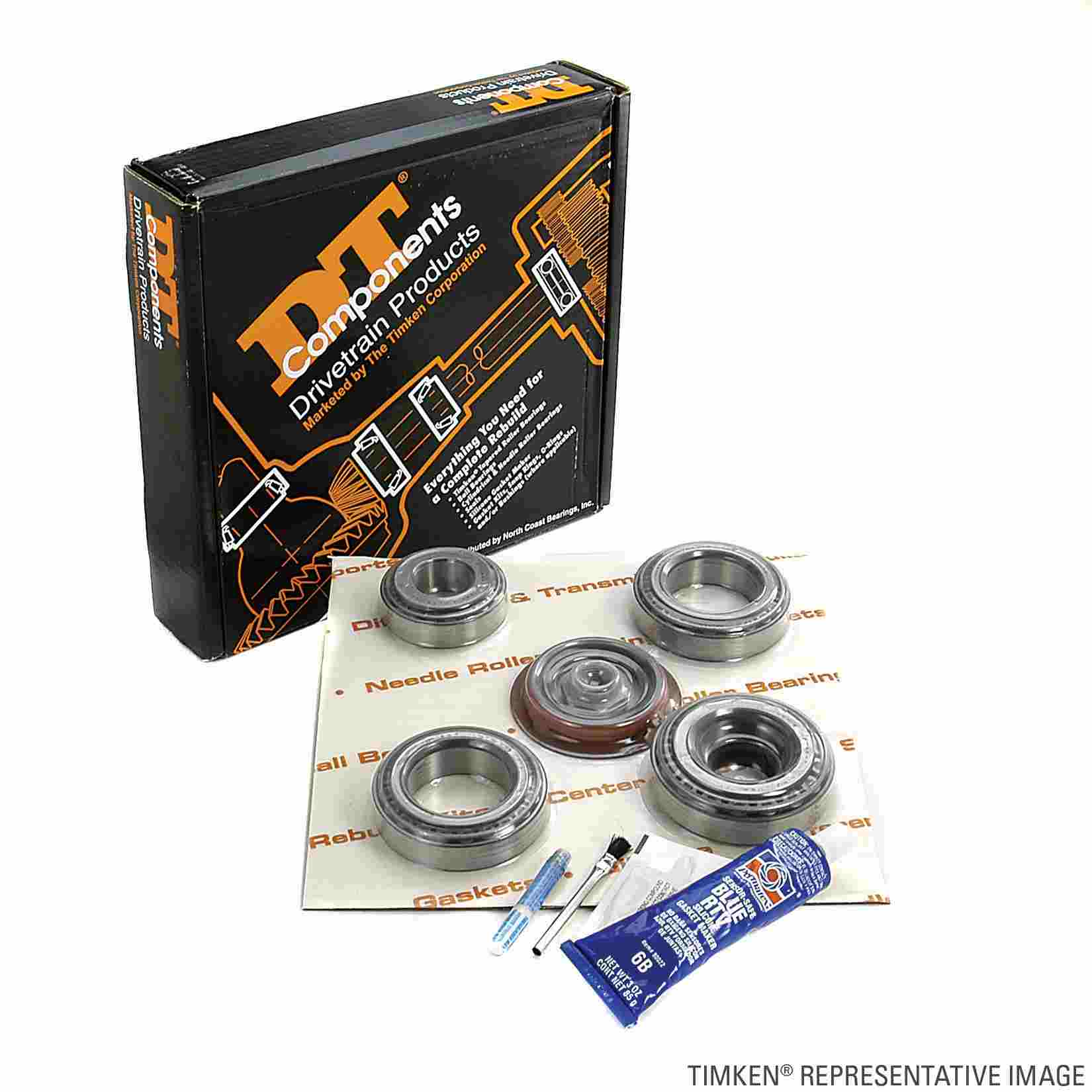 Angle View of Rear Axle Differential Bearing and Seal Kit TIMKEN DRK307AMK