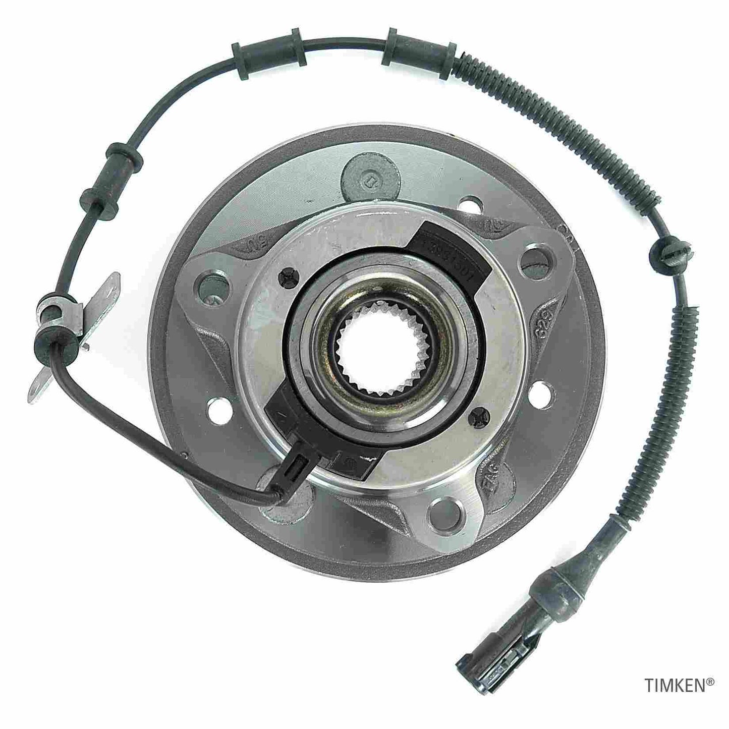 Top View of Front Right Wheel Bearing and Hub Assembly TIMKEN HA590025