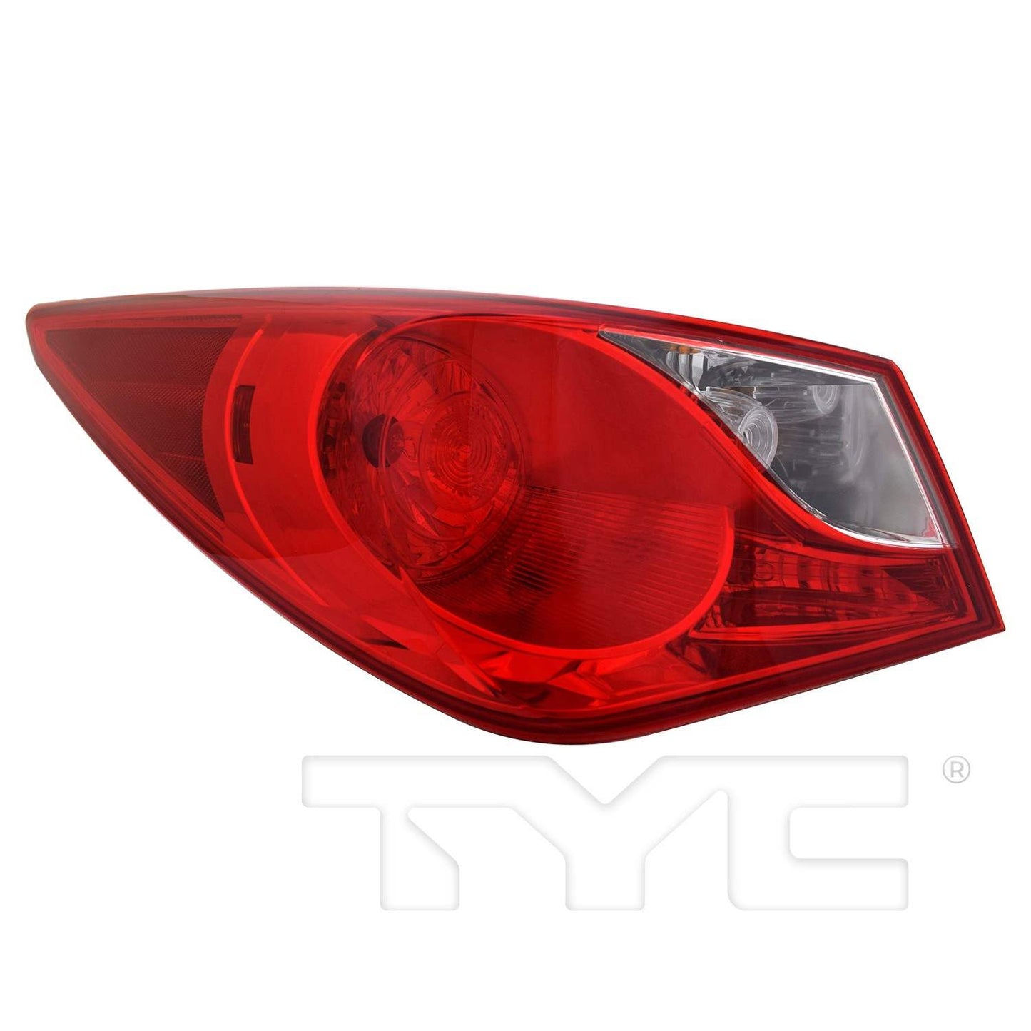 Front View of Left Tail Light Assembly TYC 11-6348-00-9