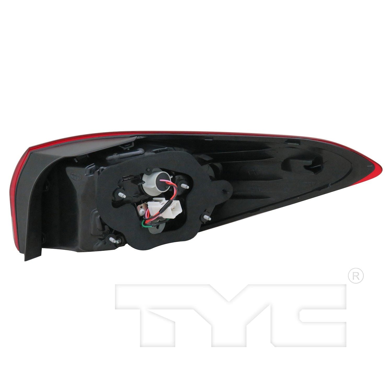 Back View of Left Tail Light Assembly TYC 11-6968-00