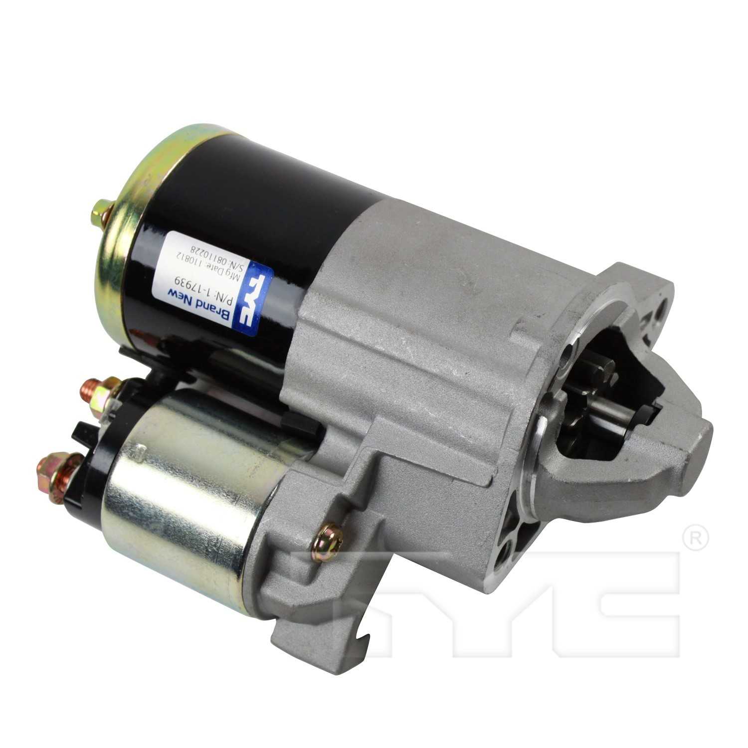 Front View of Starter Motor TYC 1-17939