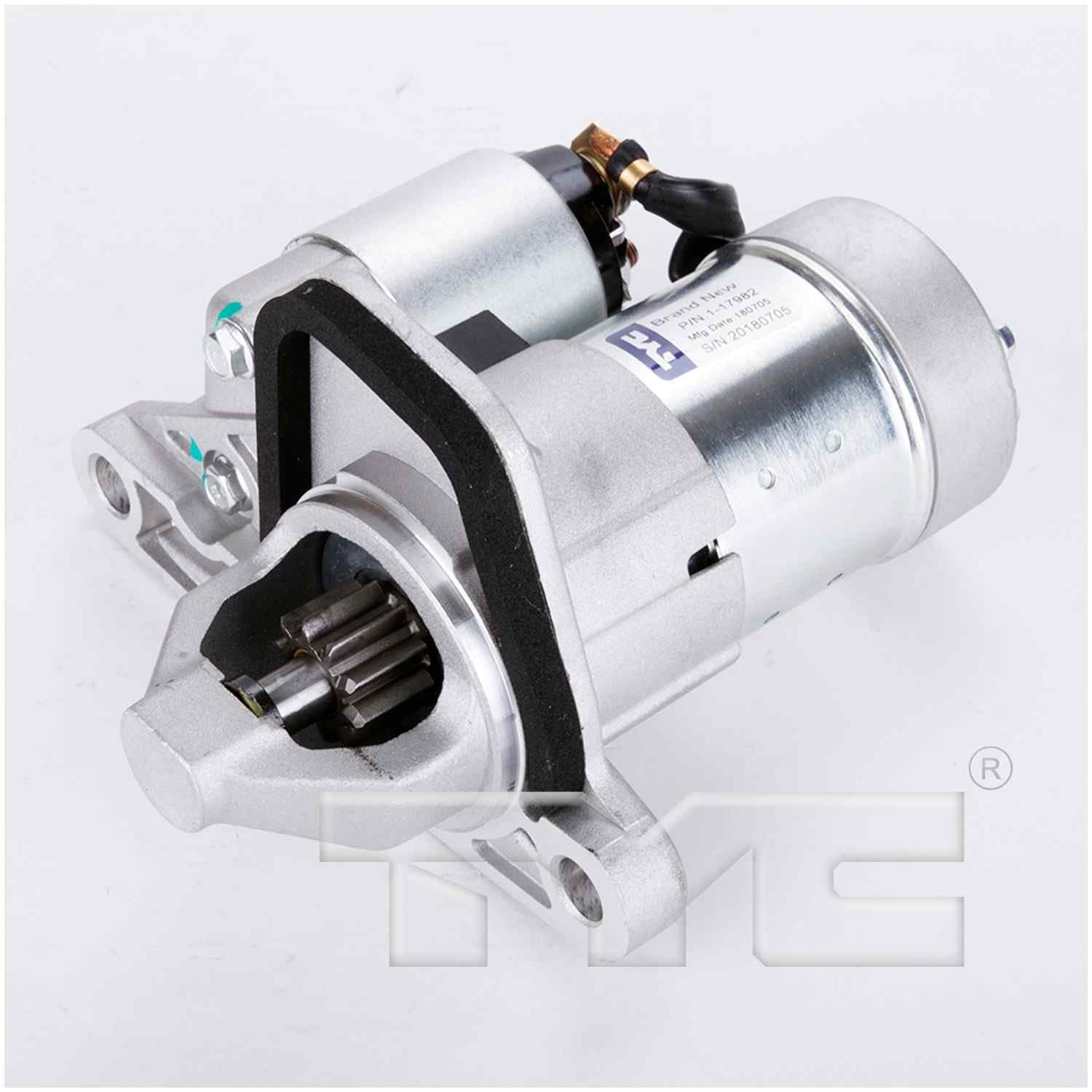 Front View of Starter Motor TYC 1-17982