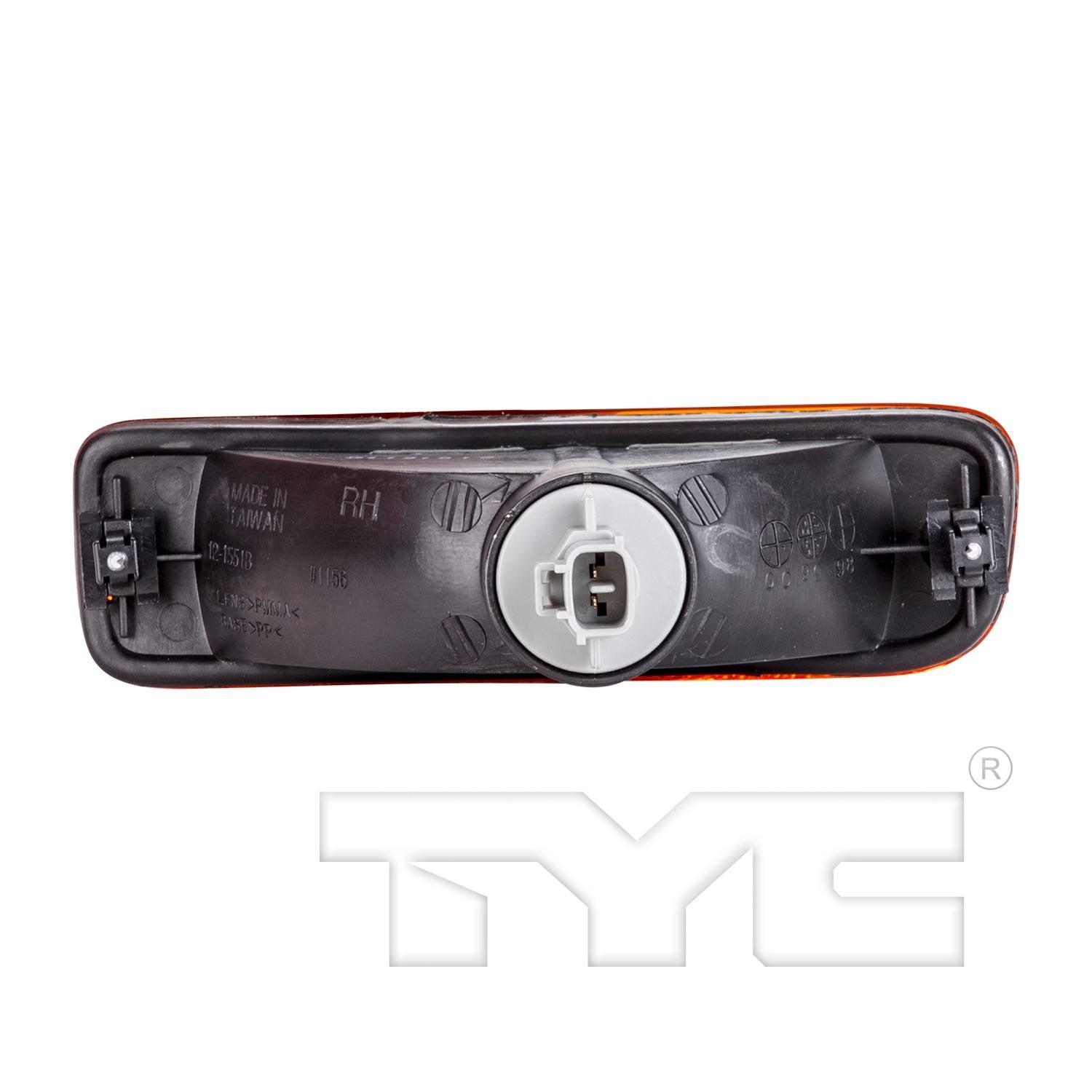 Back View of Front Right Turn Signal Light Assembly TYC 12-1551-00