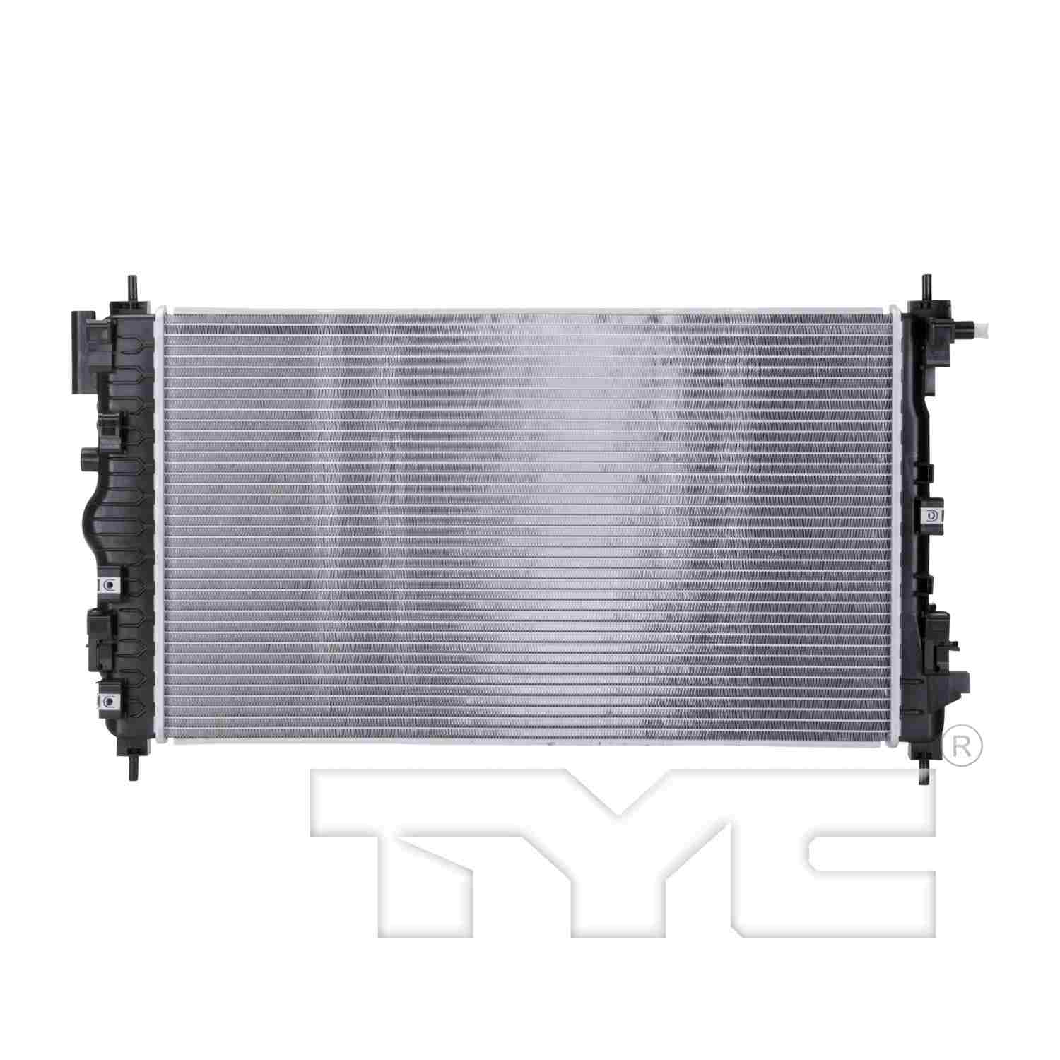 Back View of Radiator TYC 13366