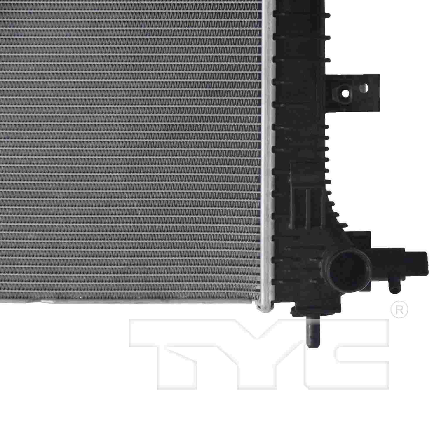 Top View of Front Radiator TYC 13682