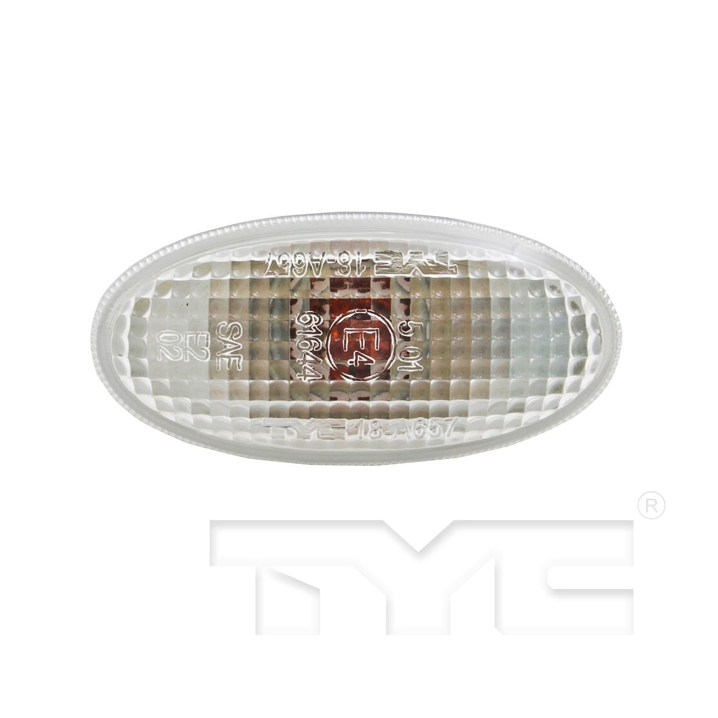 Front View of Left Side Repeater Light Assembly TYC 18-0657-00