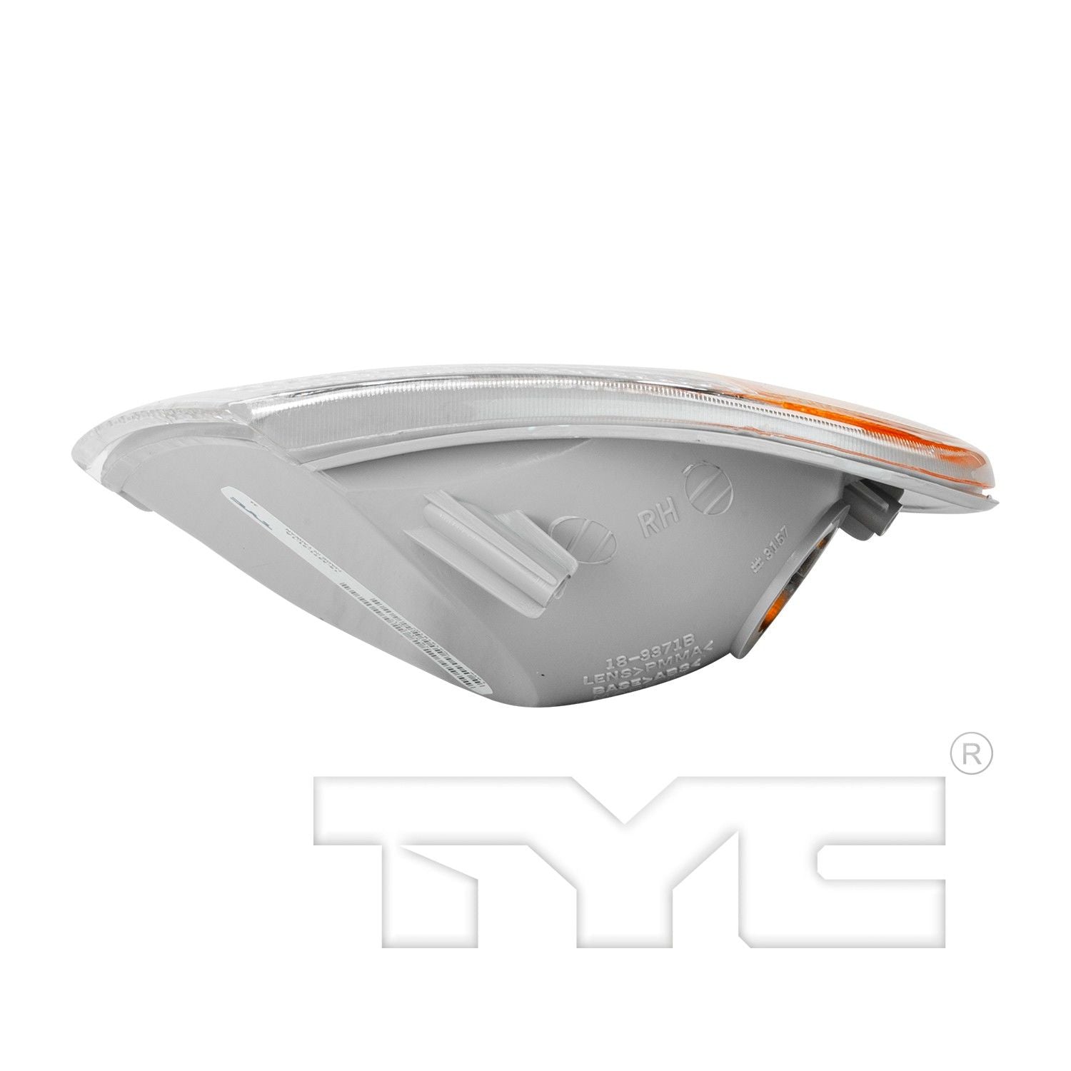 Top View of Front Right Turn Signal / Parking Light TYC 18-3371-01