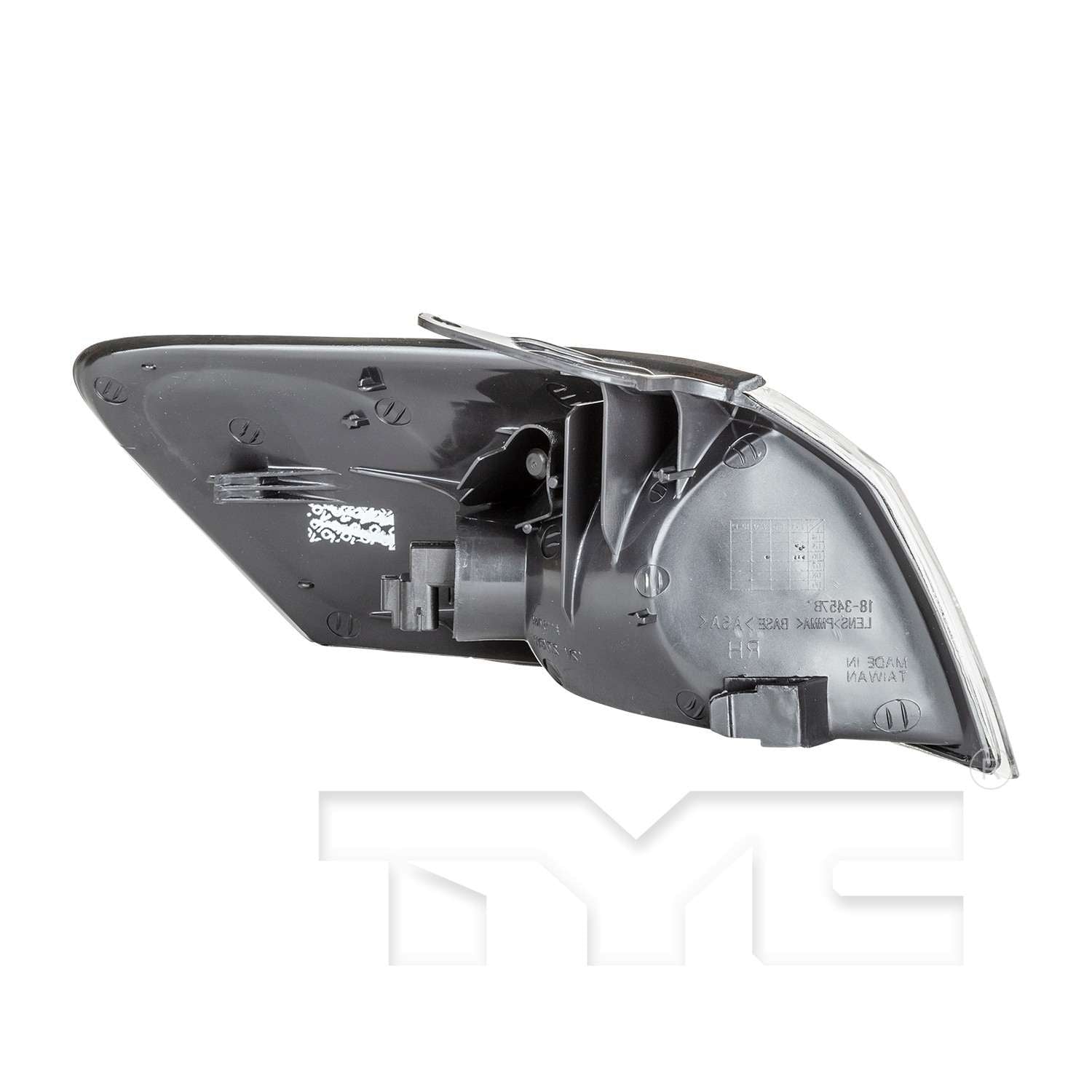 Angle View of Front Left Turn Signal Light Assembly TYC 18-3458-00-9