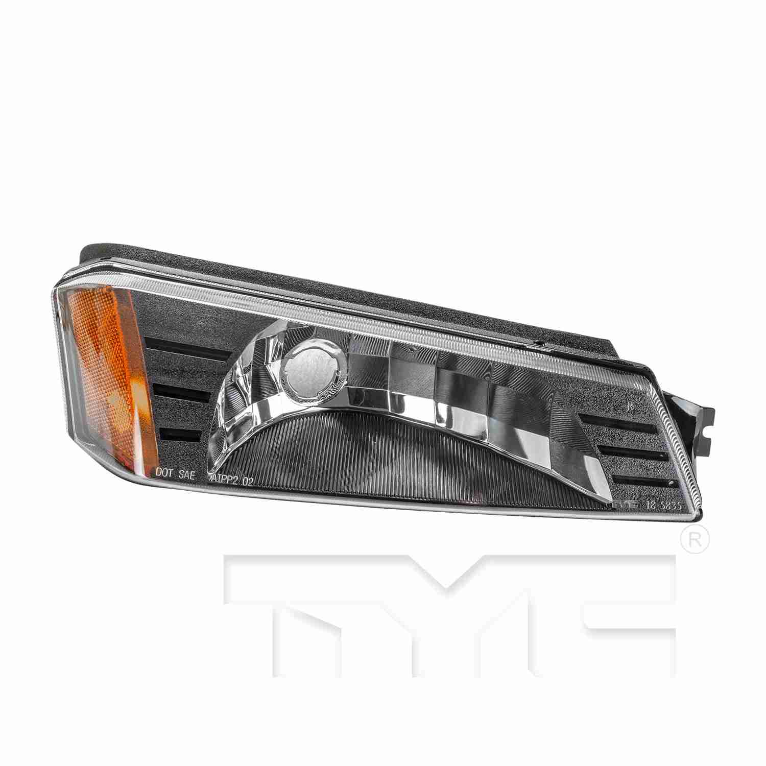 Front View of Front Right Turn Signal / Parking Light TYC 18-5835-01-9