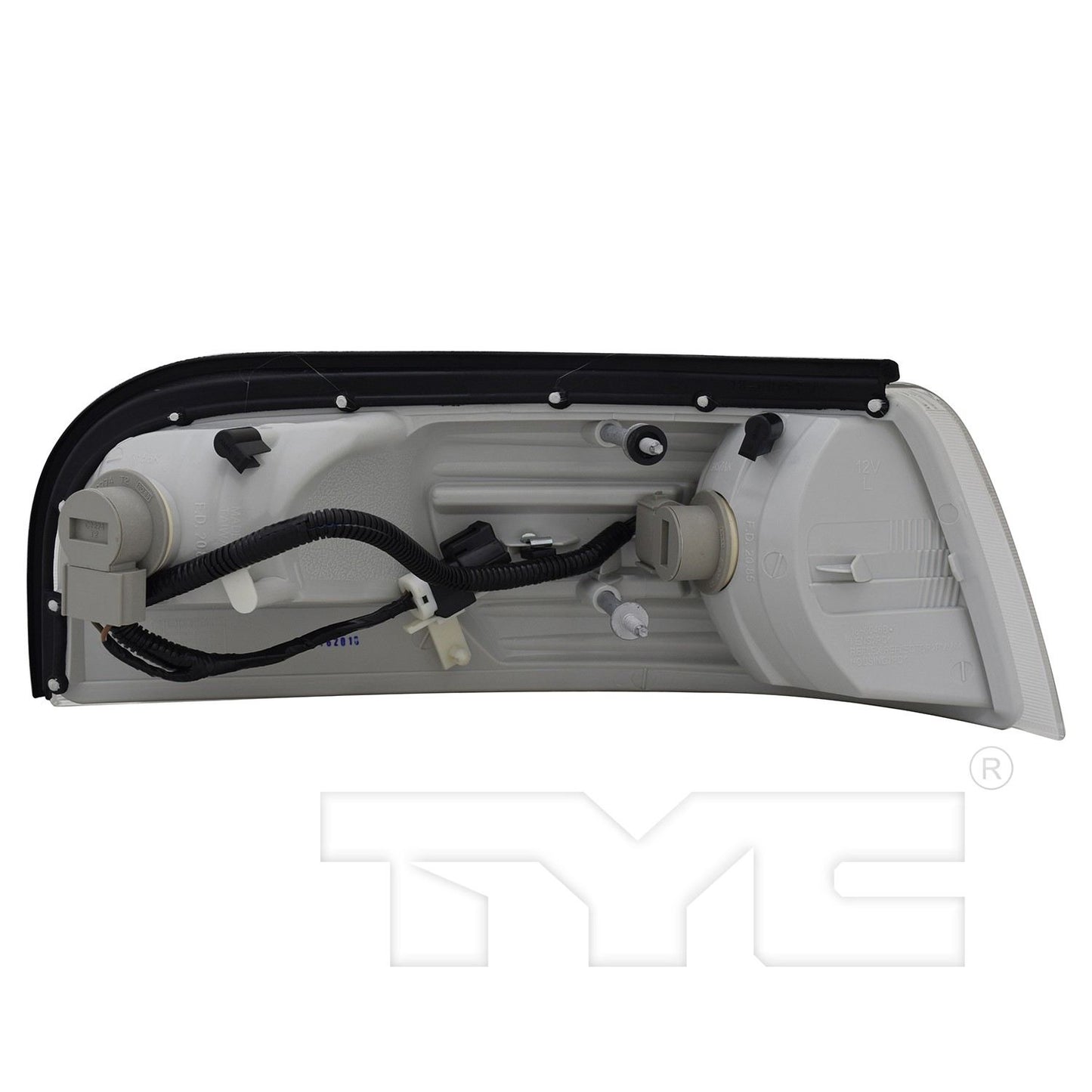 Back View of Front Left Turn Signal / Parking / Side Marker Light Assembly TYC 18-6046-00-9