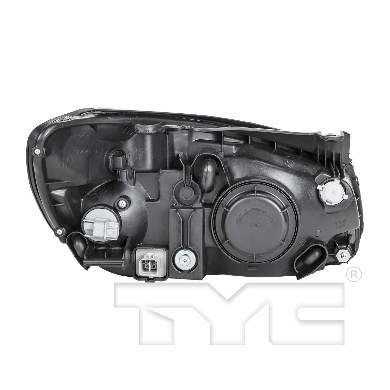 Back View of Left Headlight Assembly TYC 20-11848-00