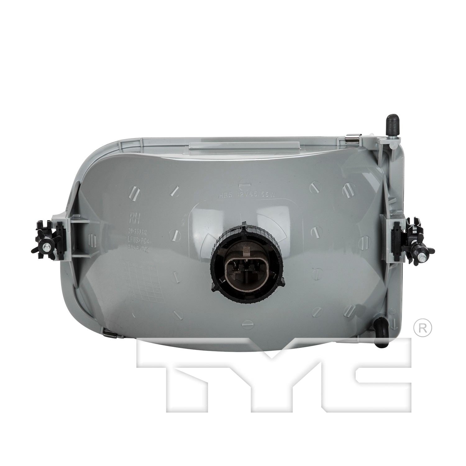 Back View of Right Headlight Assembly TYC 20-3593-00