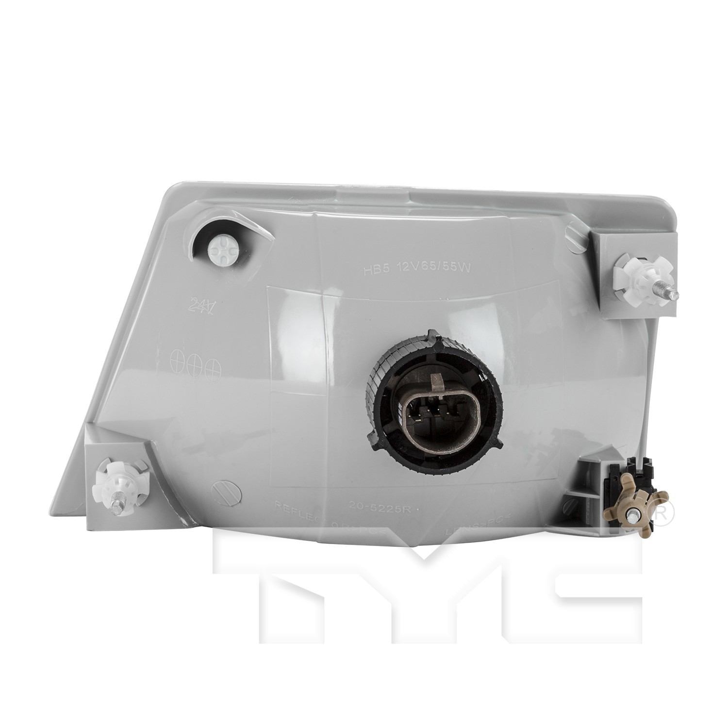 Back View of Right Headlight Assembly TYC 20-5225-00