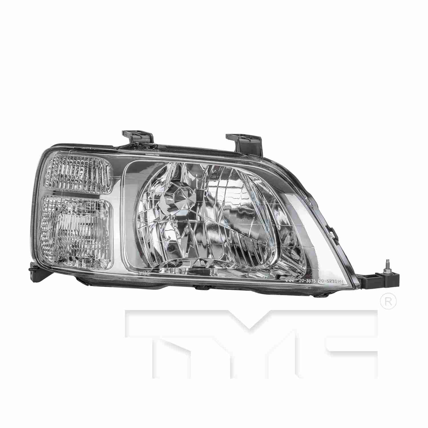 Front View of Right Headlight Assembly TYC 20-5231-01-9