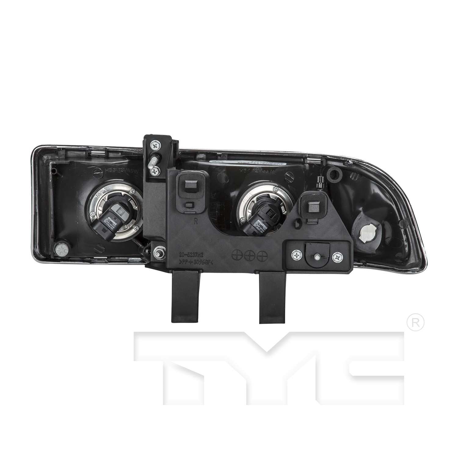 Back View of Right Headlight Assembly TYC 20-5237-00-9