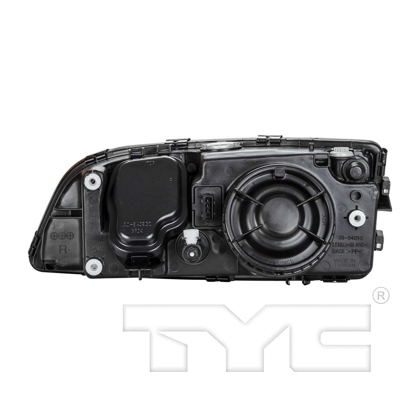 Back View of Right Headlight Assembly TYC 20-5409-00