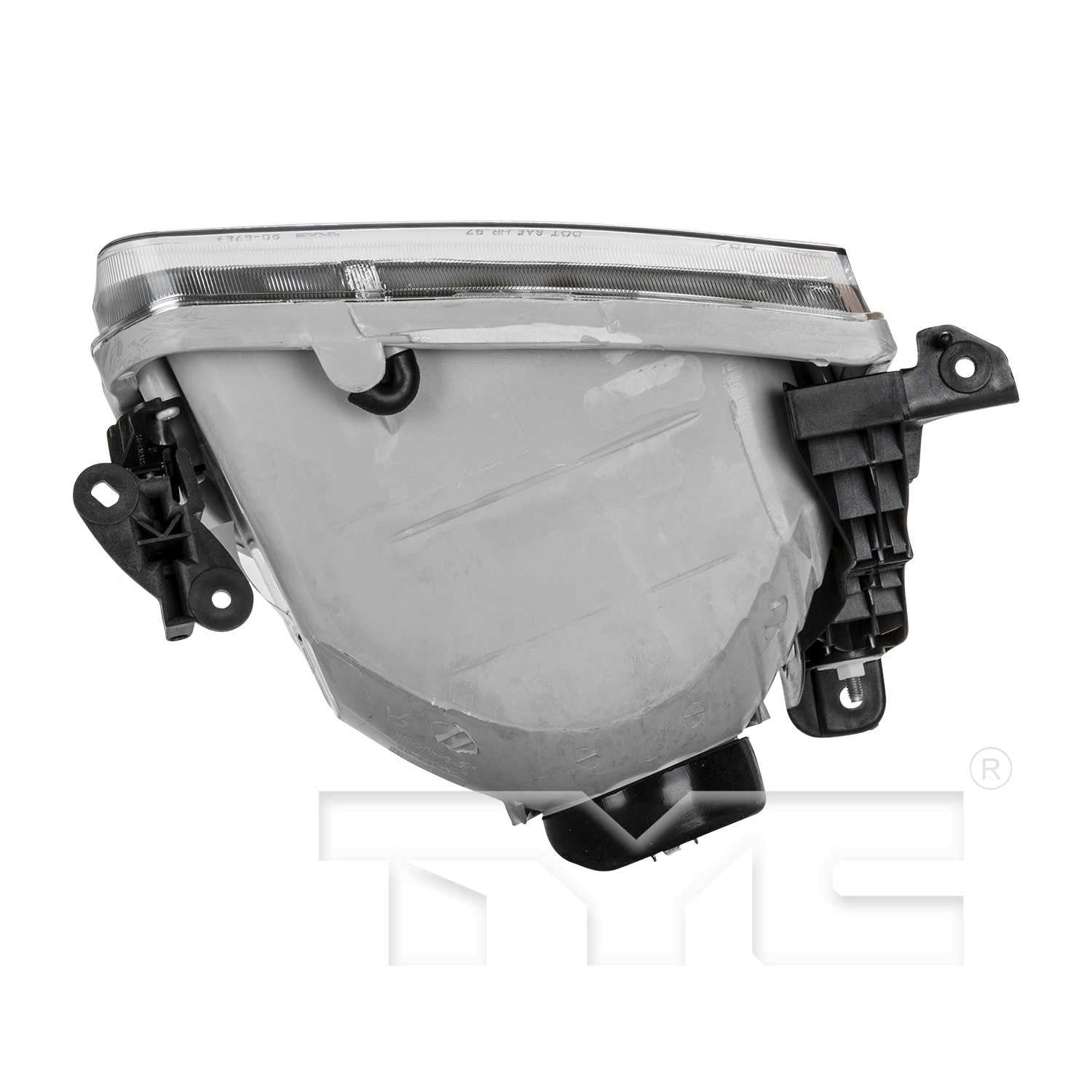 Bottom View of Left Headlight Assembly TYC 20-5768-00-9