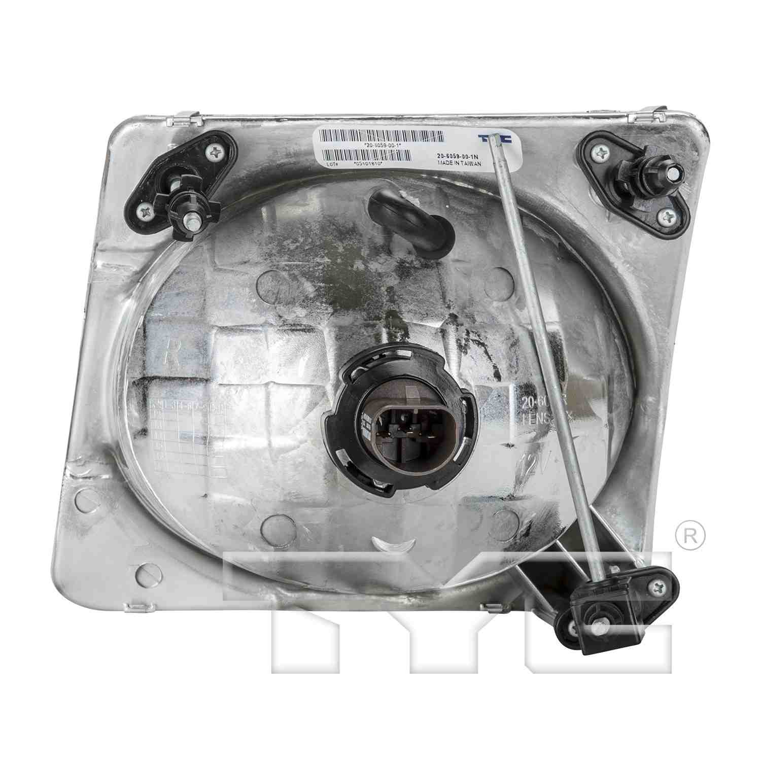 Back View of Right Headlight Assembly TYC 20-6059-00