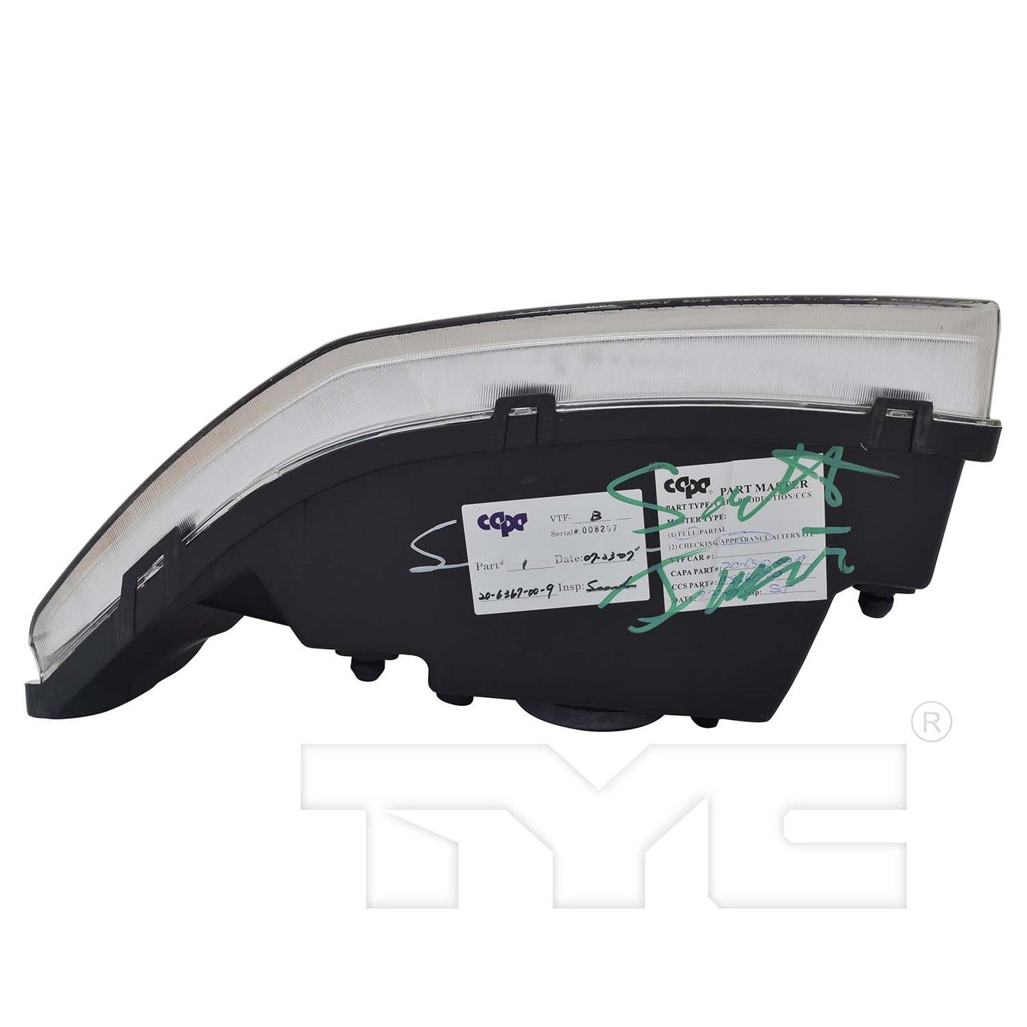 Bottom View of Headlight Assembly TYC 20-6367-00-9