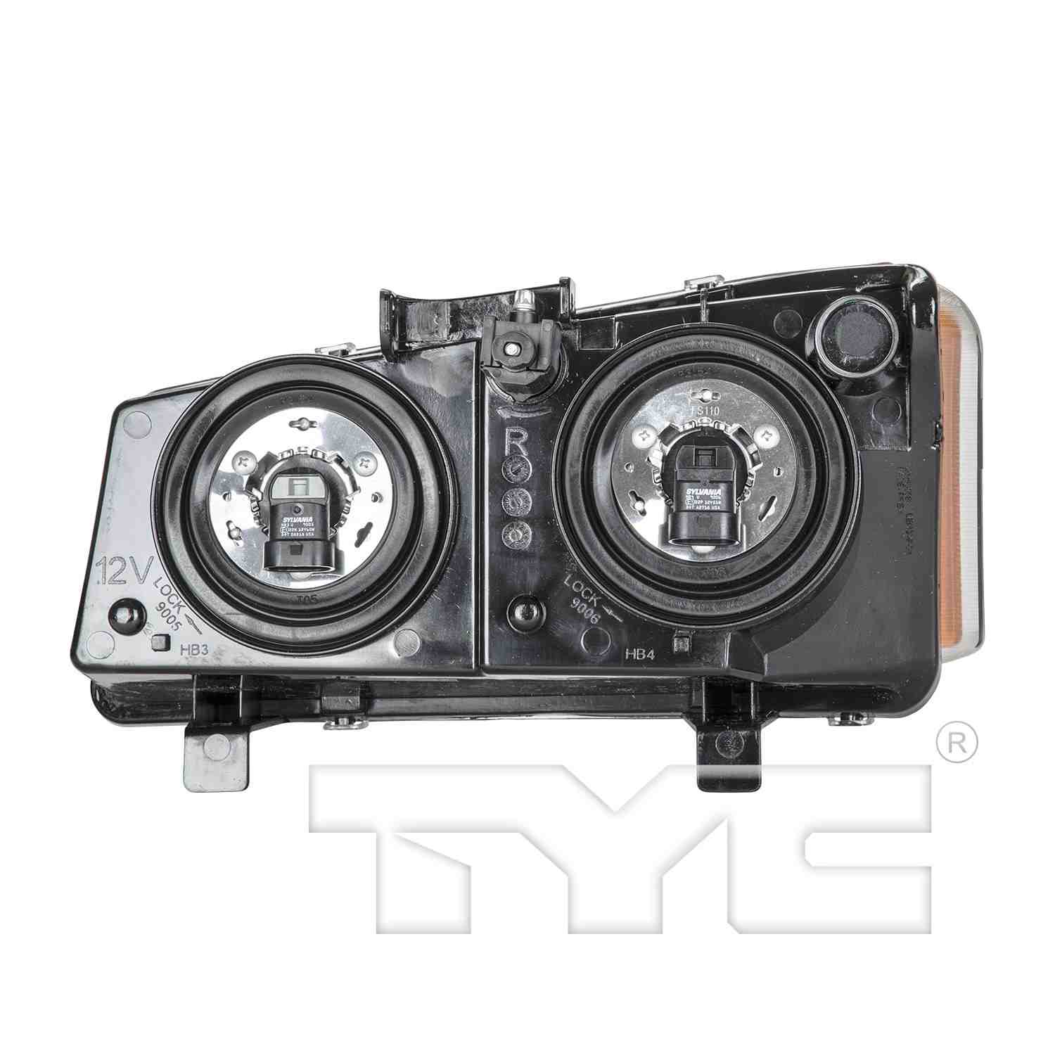 Back View of Right Headlight Assembly TYC 20-6385-00