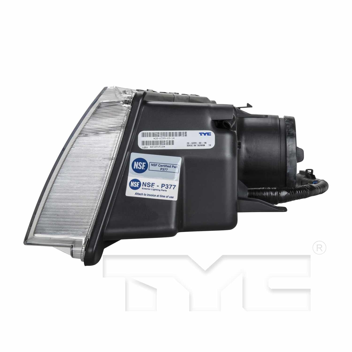 Angle View of Right Headlight Assembly TYC 20-6399-00