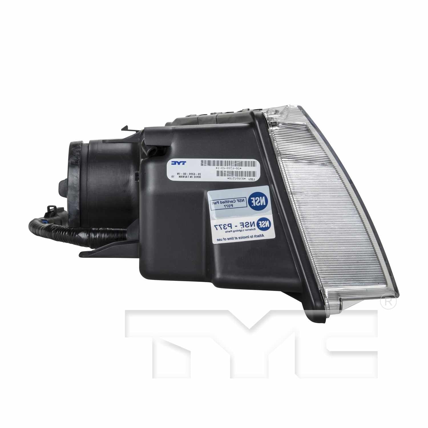 Angle View of Left Headlight Assembly TYC 20-6400-00