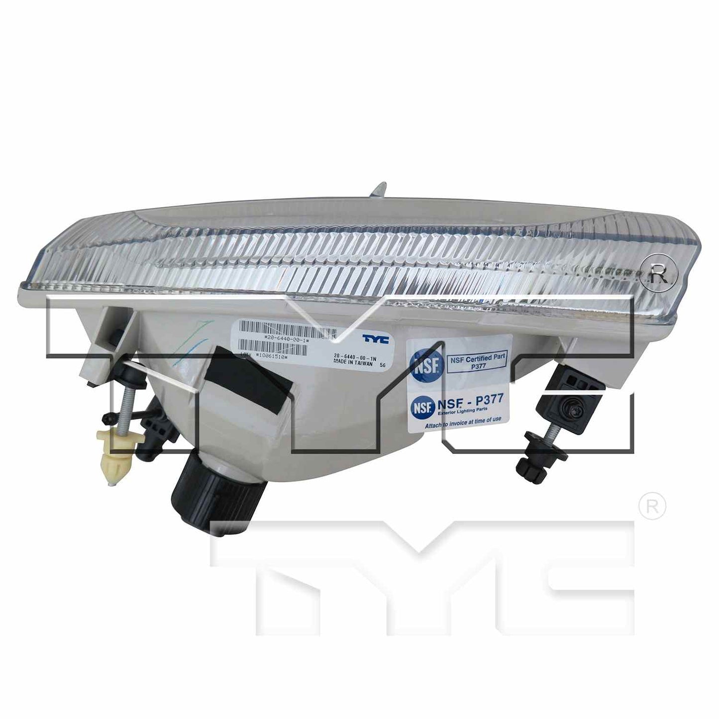 Top View of Headlight Assembly TYC 20-6440-00-9