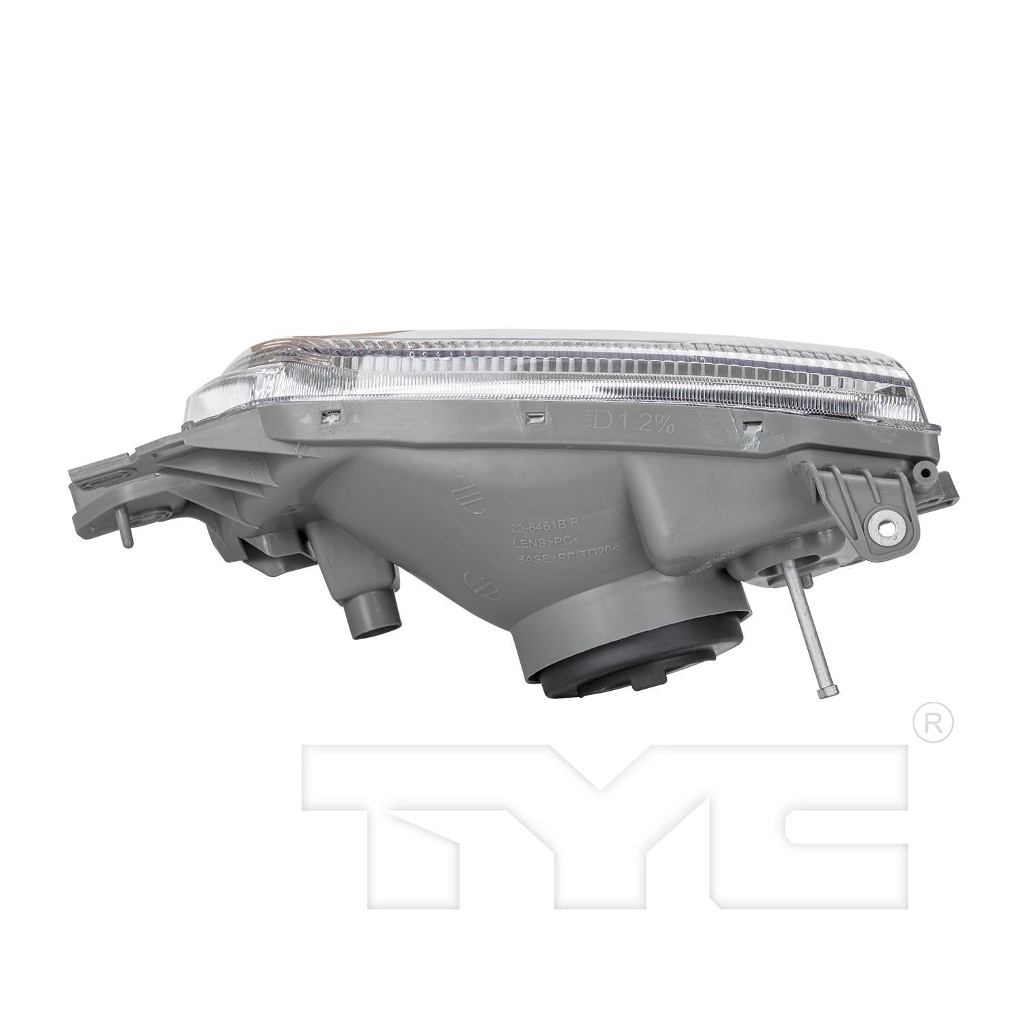 Top View of Right Headlight Assembly TYC 20-6461-00