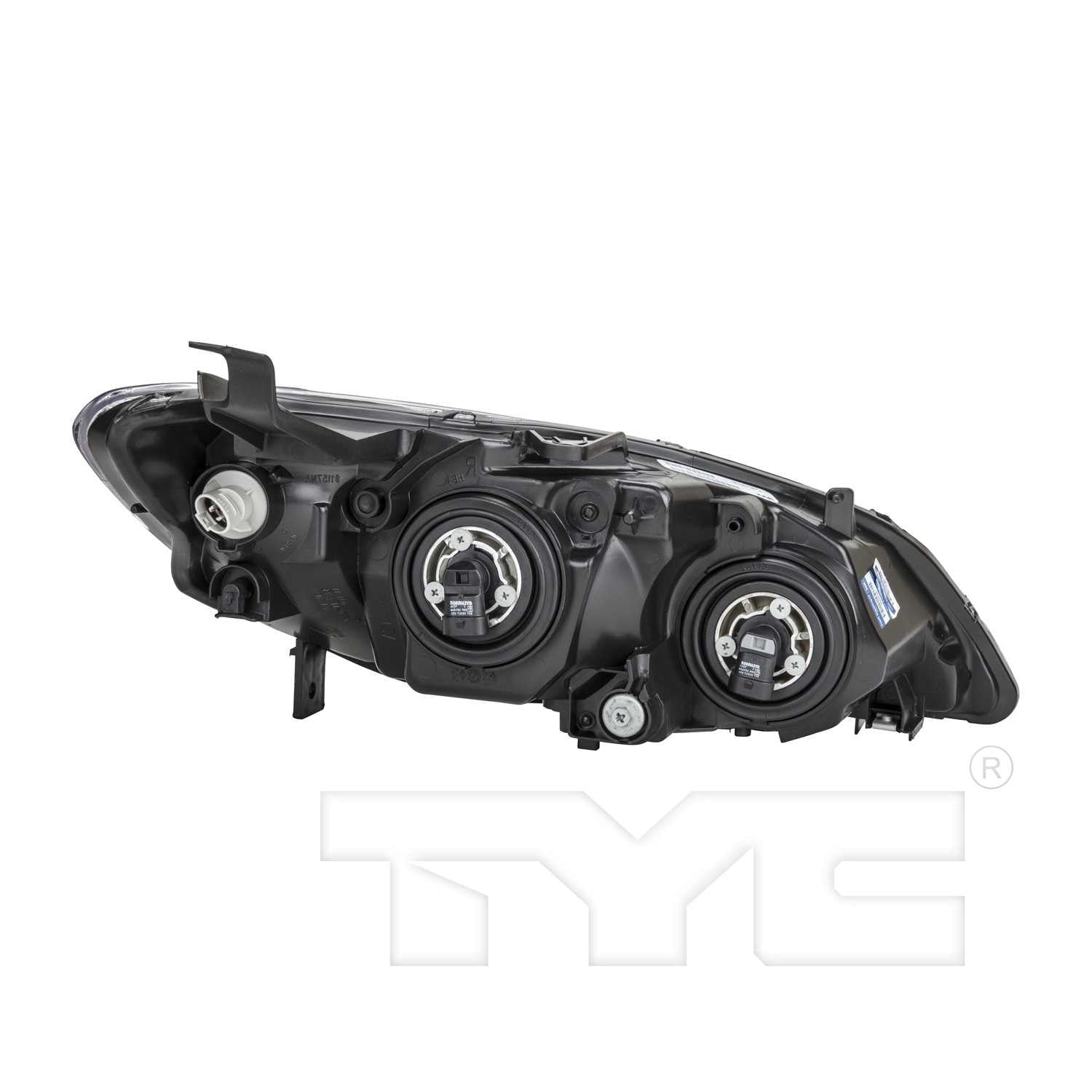 Back View of Left Headlight Assembly TYC 20-6500-00