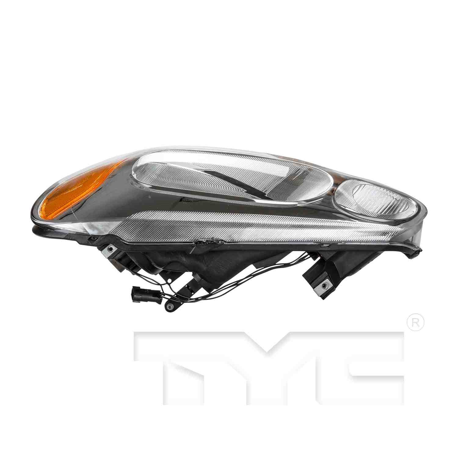 Top View of Left Headlight Assembly TYC 20-6540-00