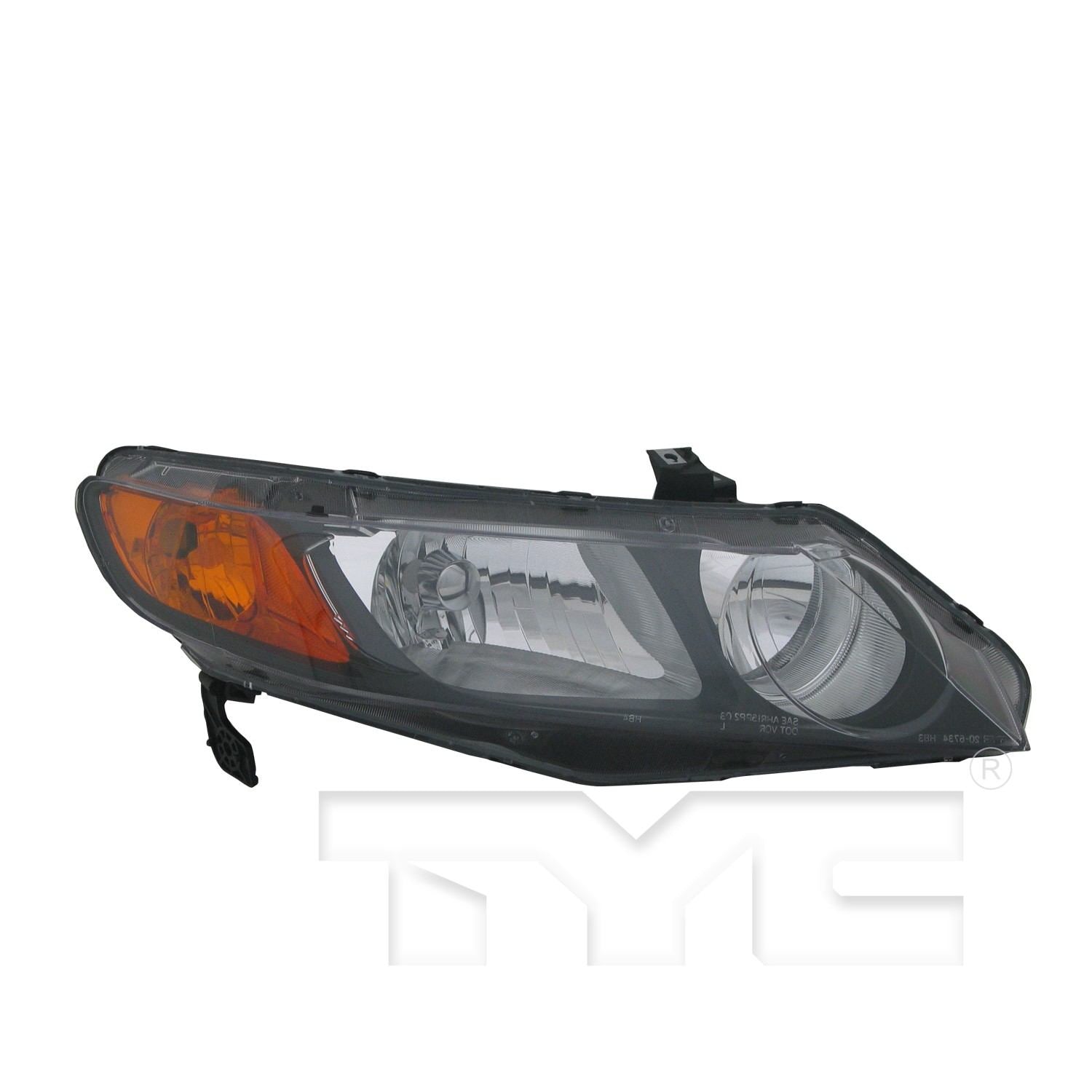 Front View of Left Headlight Assembly TYC 20-6734-01