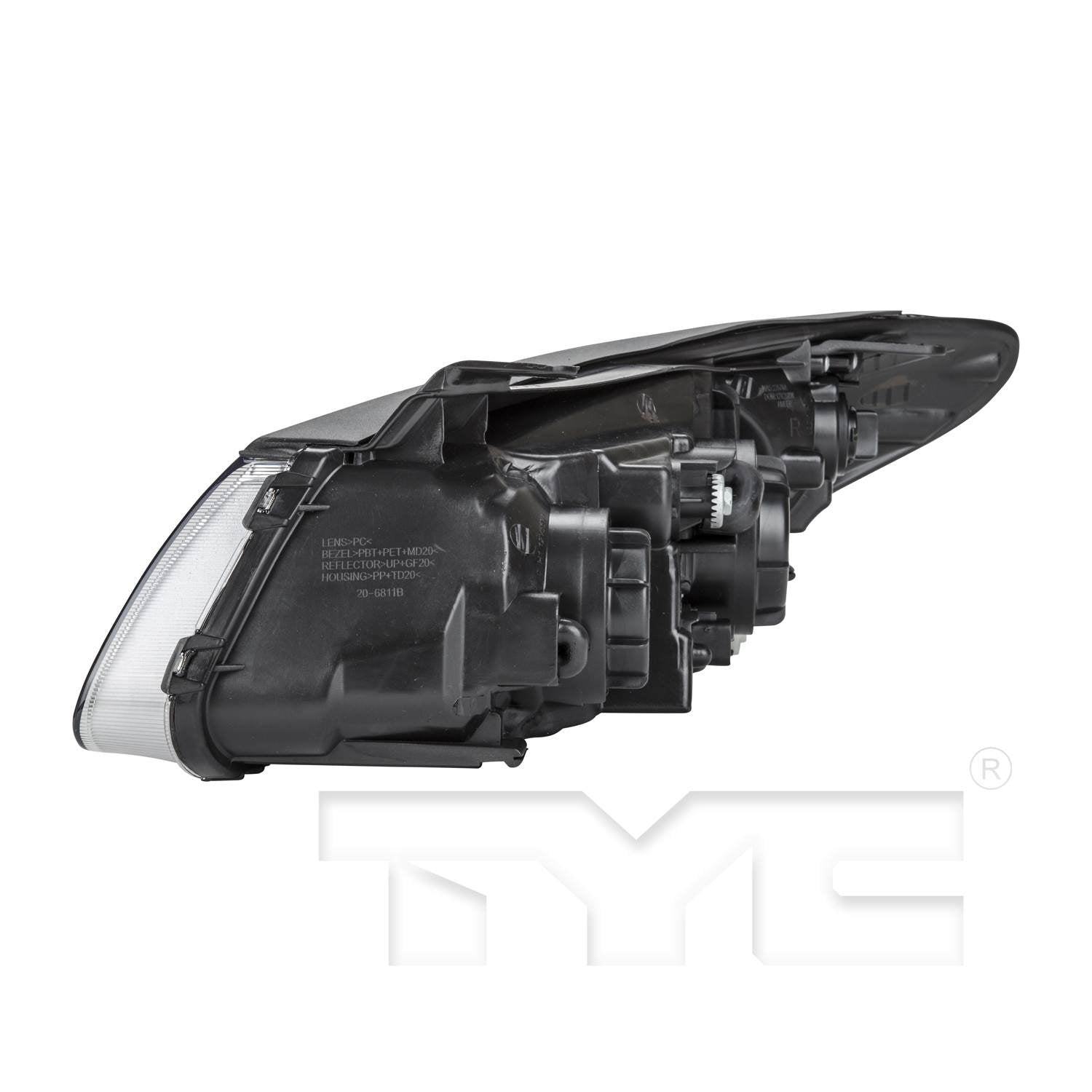 Angle View of Headlight Assembly TYC 20-6811-90