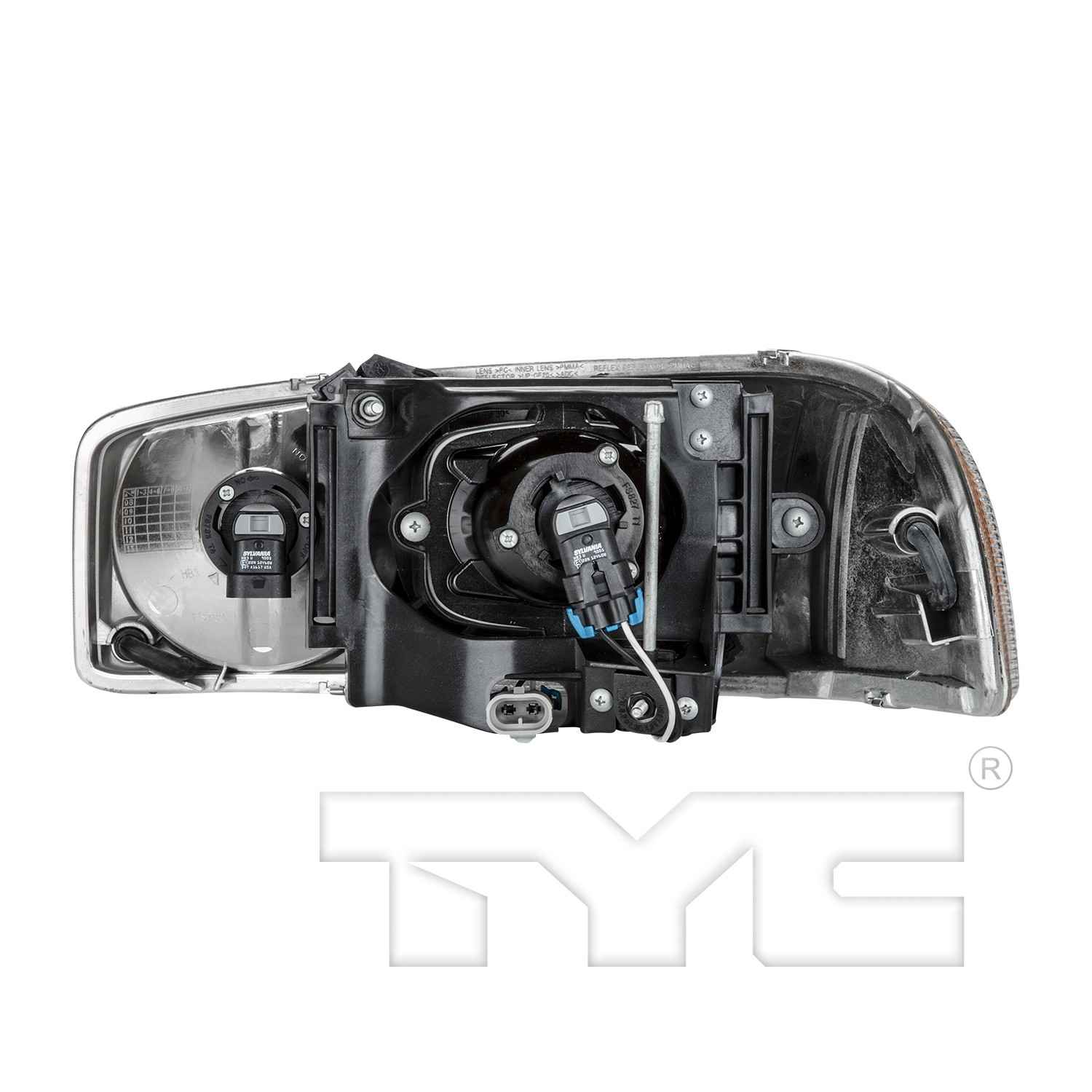 Back View of Right Headlight Assembly TYC 20-6859-00