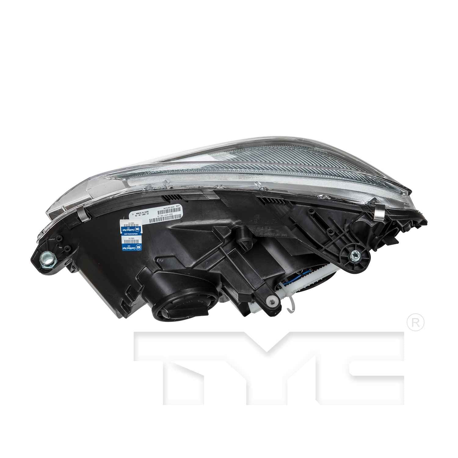 Top View of Headlight Assembly TYC 20-6997-00