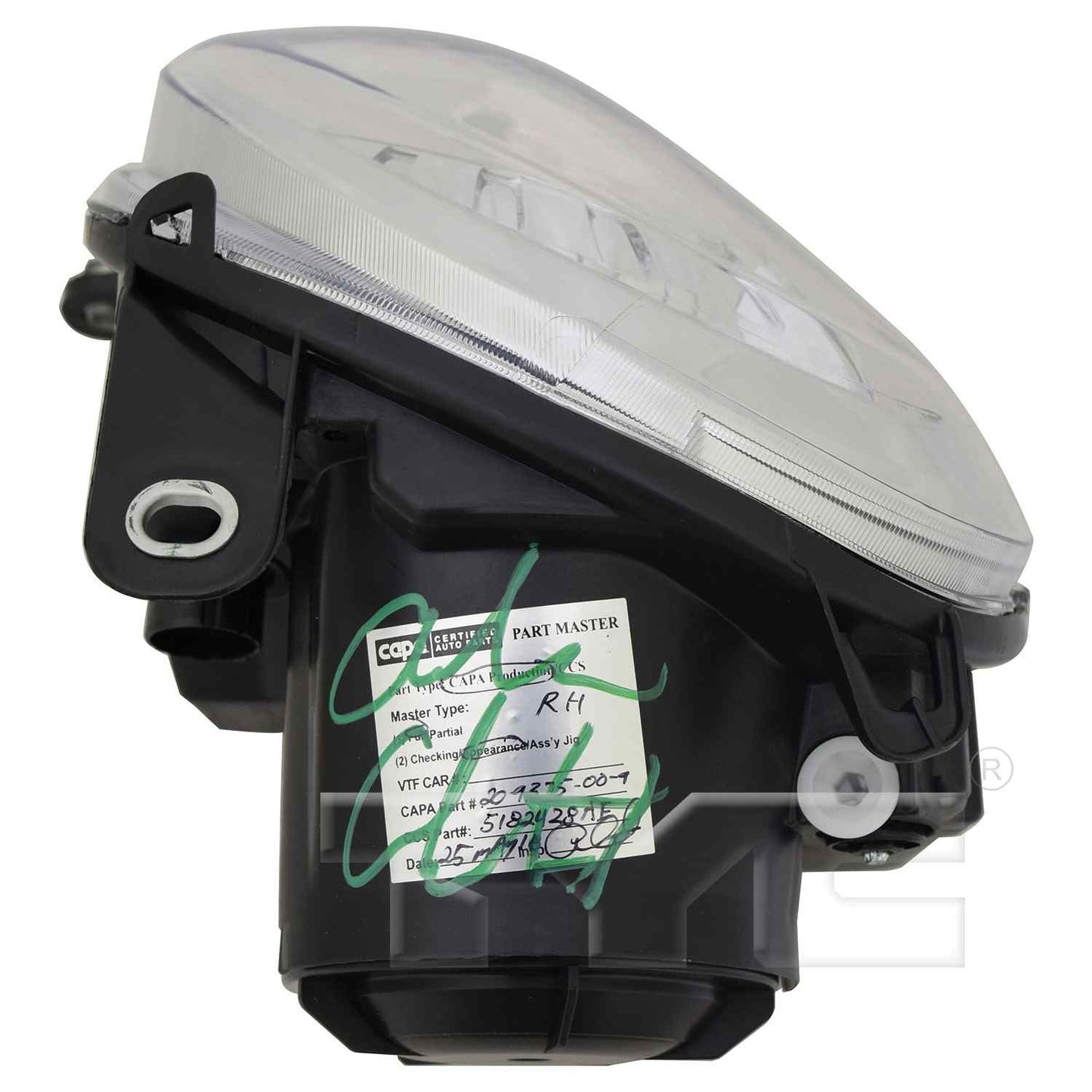 Top View of Headlight Assembly TYC 20-9375-00