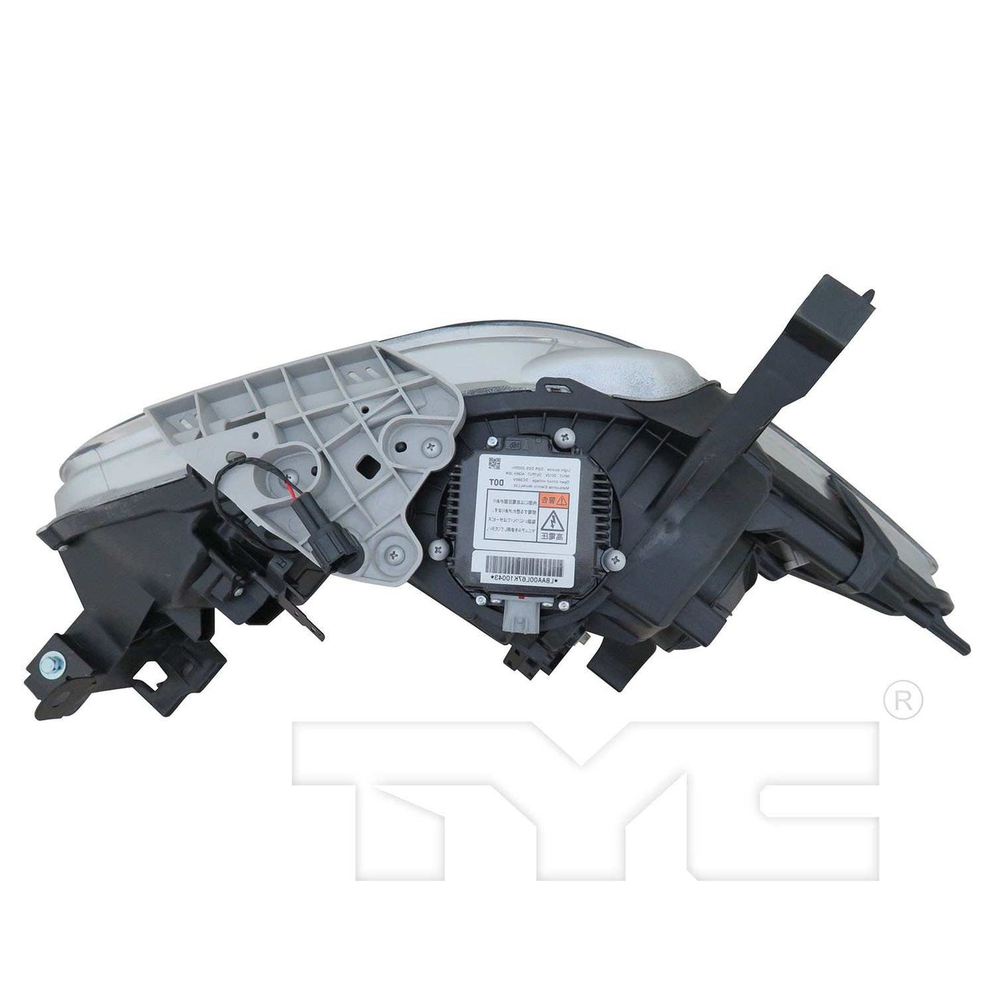 Bottom View of Left Headlight Assembly TYC 20-9772-00-9