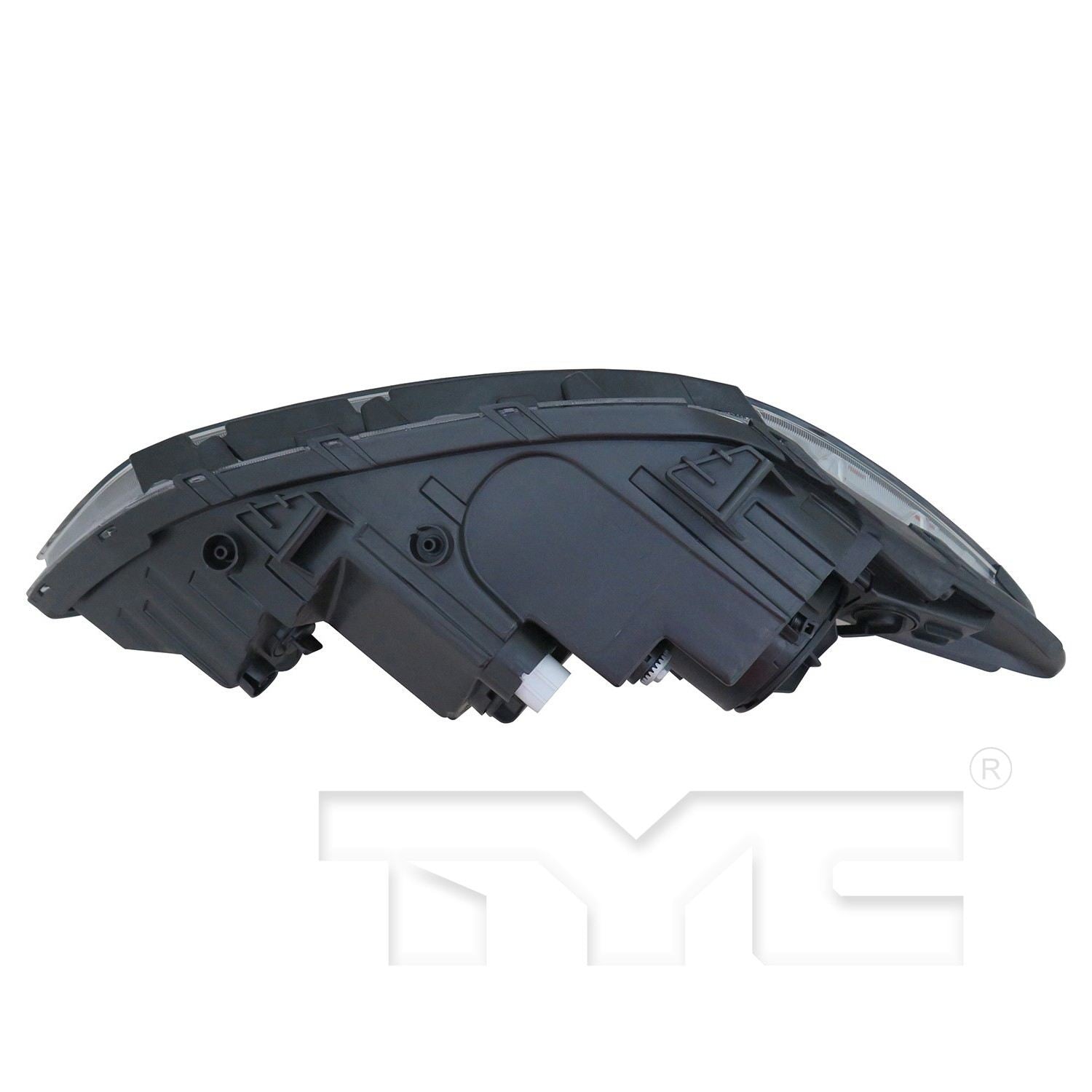 Bottom View of Left Headlight Assembly TYC 20-9808-90-9